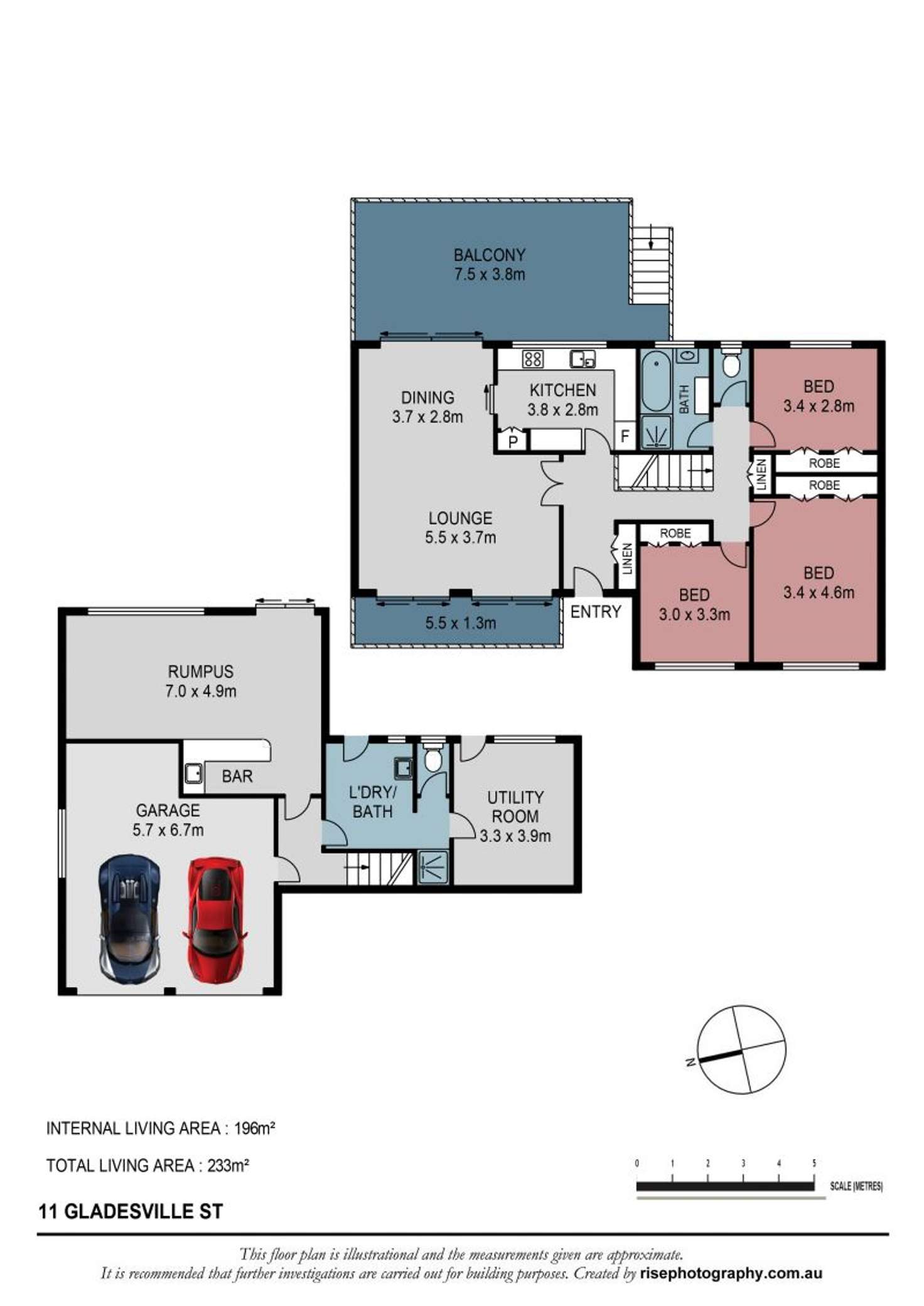 Floorplan of Homely house listing, 11 Gladesville Street, Kenmore QLD 4069