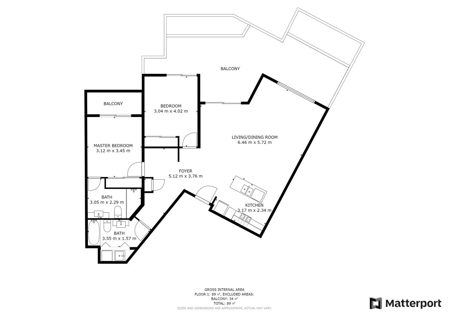 Floorplan of Homely apartment listing, 120/803 Stanley Street, Woolloongabba QLD 4102