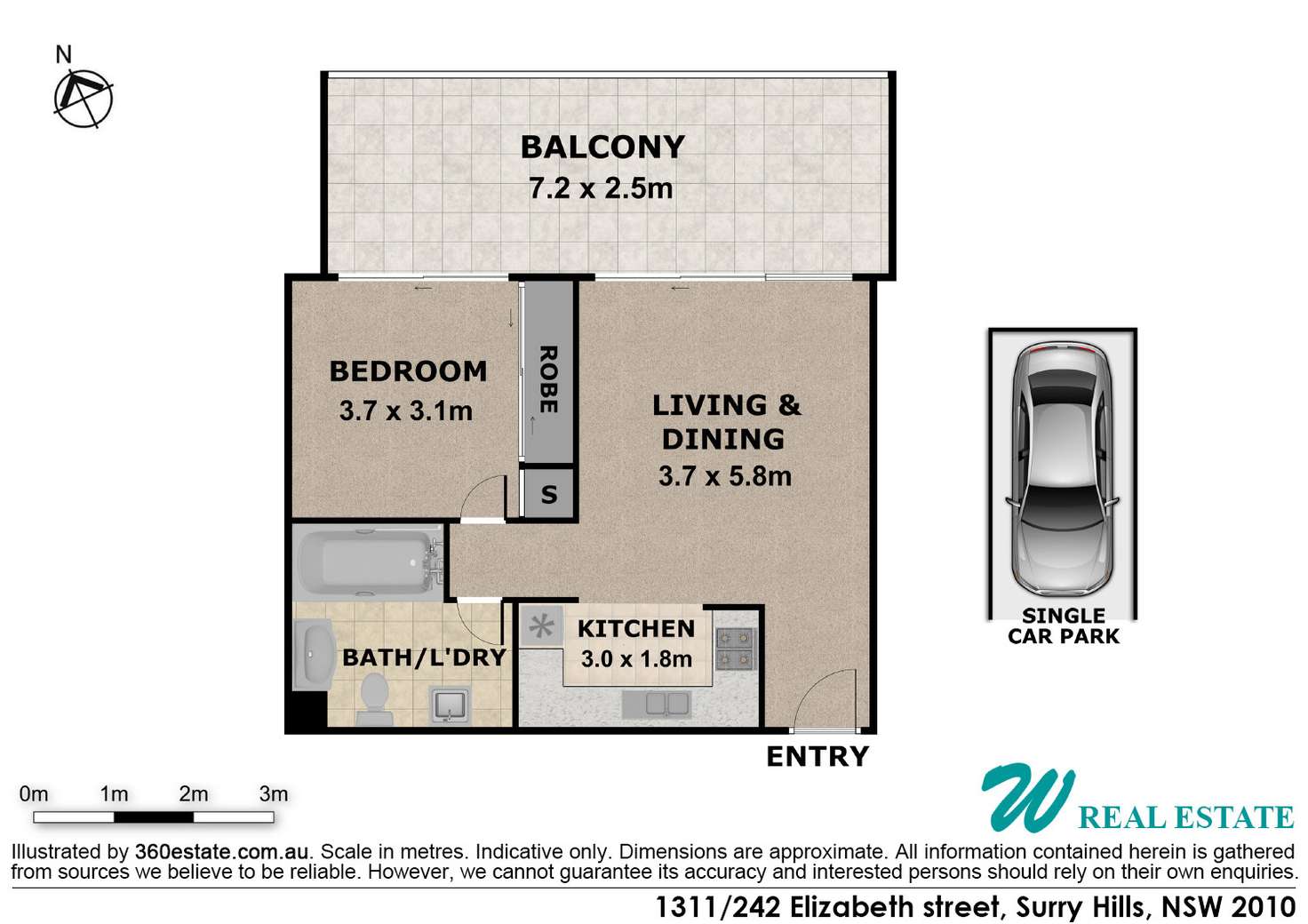 Floorplan of Homely apartment listing, 1311/242 Elizabeth St, Surry Hills NSW 2010