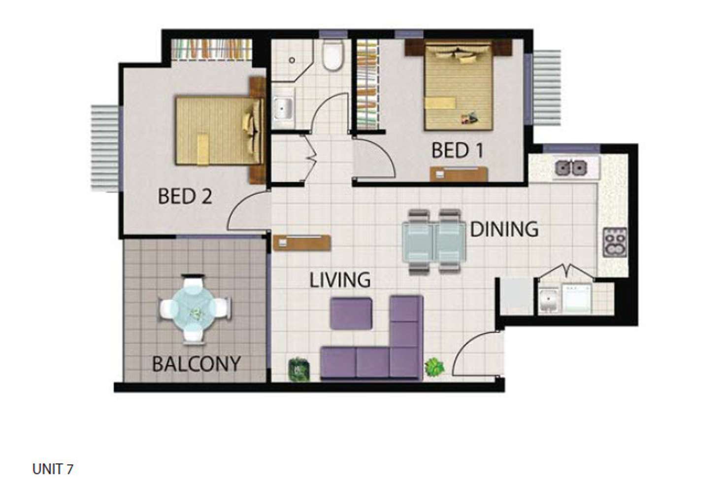 Floorplan of Homely unit listing, 7/19 Mayfield Road, Moorooka QLD 4105