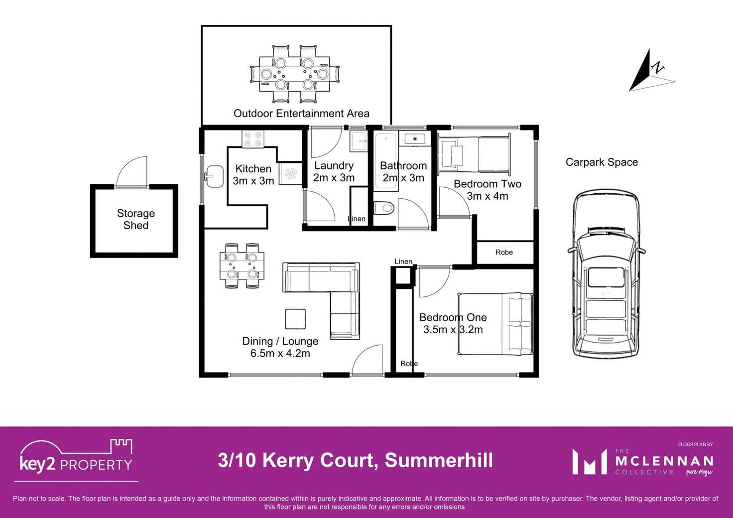 Floorplan of Homely unit listing, 3/10 Kerry Court, Summerhill TAS 7250