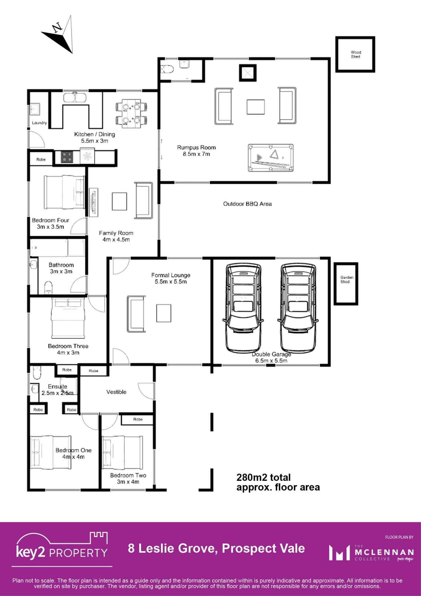 Floorplan of Homely house listing, 8 Leslie Grove, Prospect Vale TAS 7250