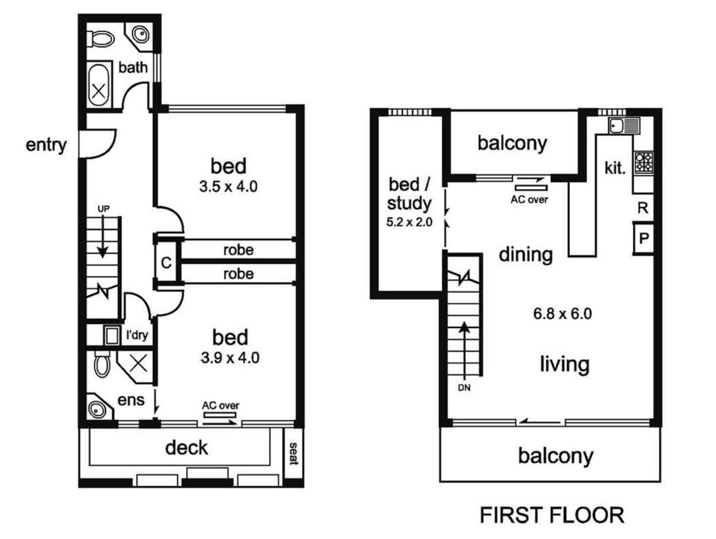 Floorplan of Homely apartment listing, 6/5 Spring Street, Fitzroy VIC 3065