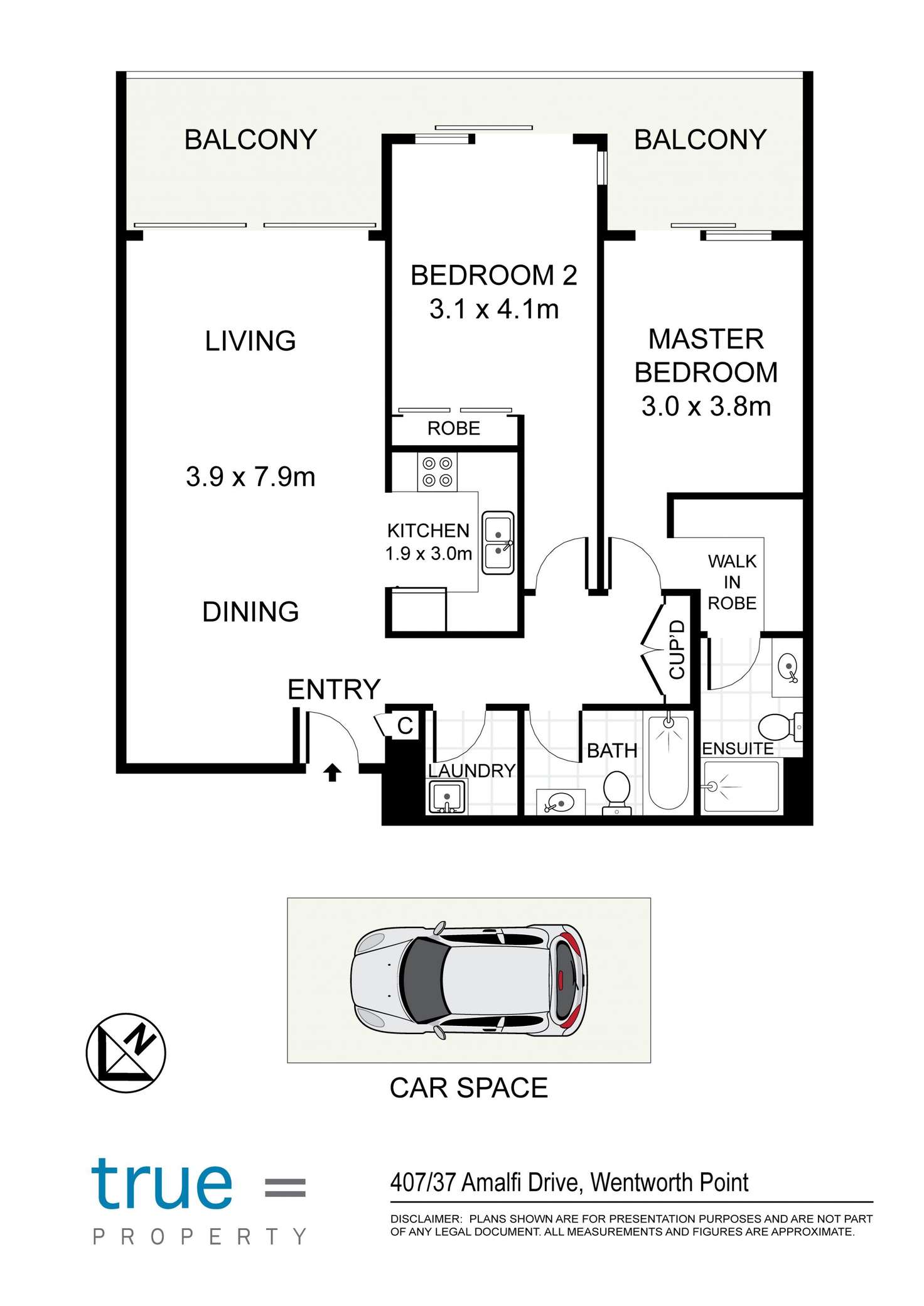 Floorplan of Homely apartment listing, 407/37 Amalfi Drive, Wentworth Point NSW 2127