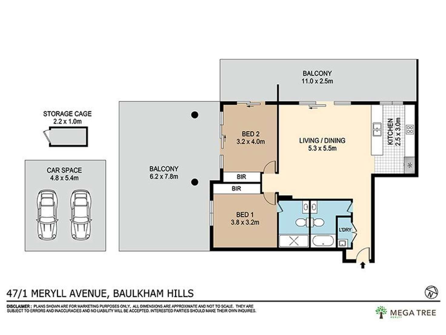 Floorplan of Homely apartment listing, 47/1 Meryll Ave, Baulkham Hills NSW 2153