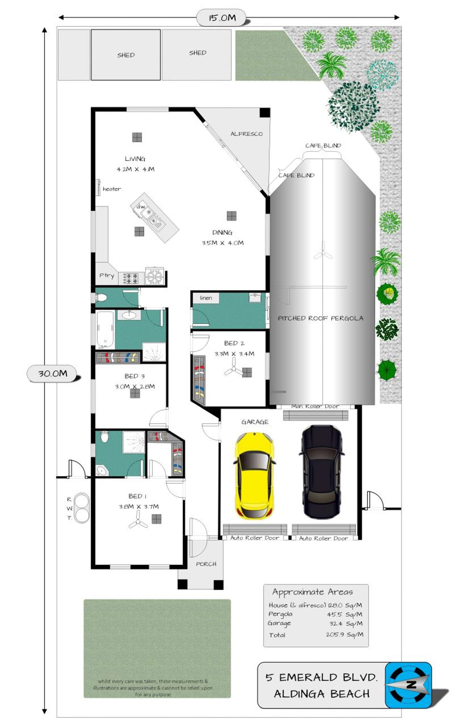 Floorplan of Homely house listing, 5 Emerald Boulevard, Aldinga Beach SA 5173
