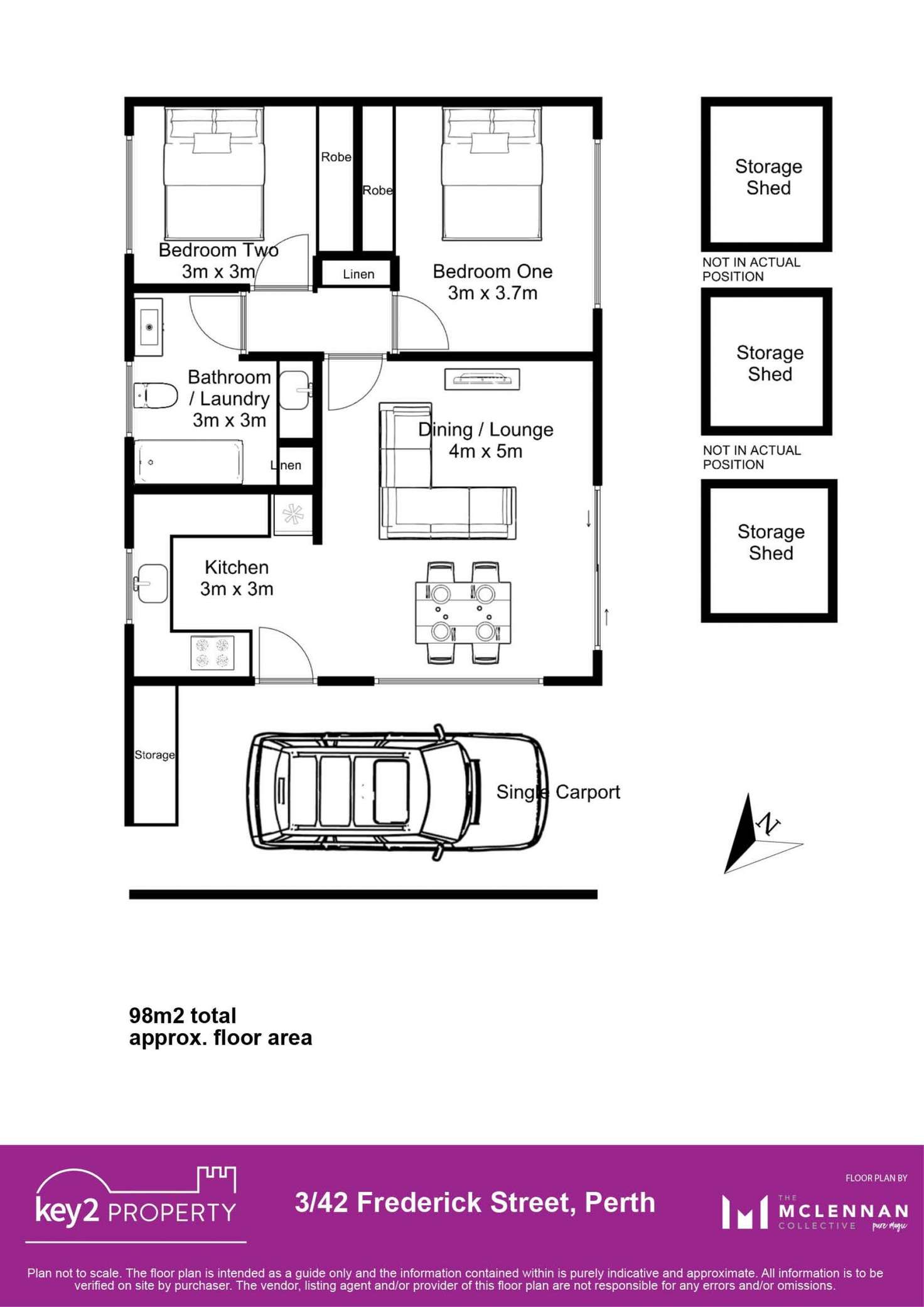 Floorplan of Homely unit listing, 3/42 Frederick Street, Perth TAS 7300