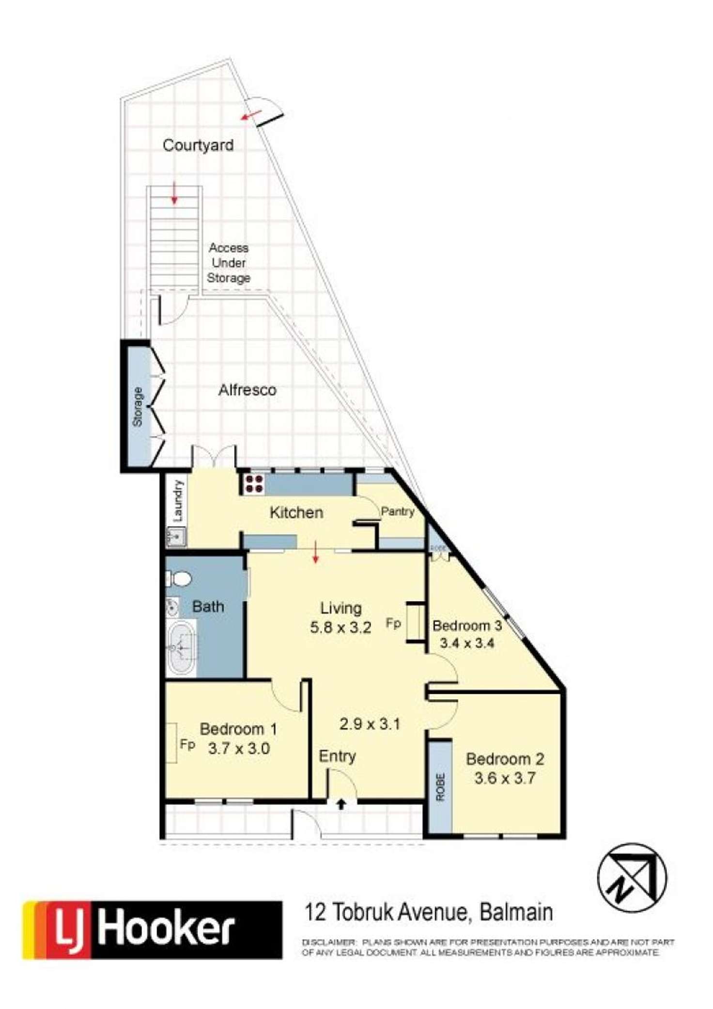 Floorplan of Homely house listing, 12 Tobruk Avenue, Balmain NSW 2041