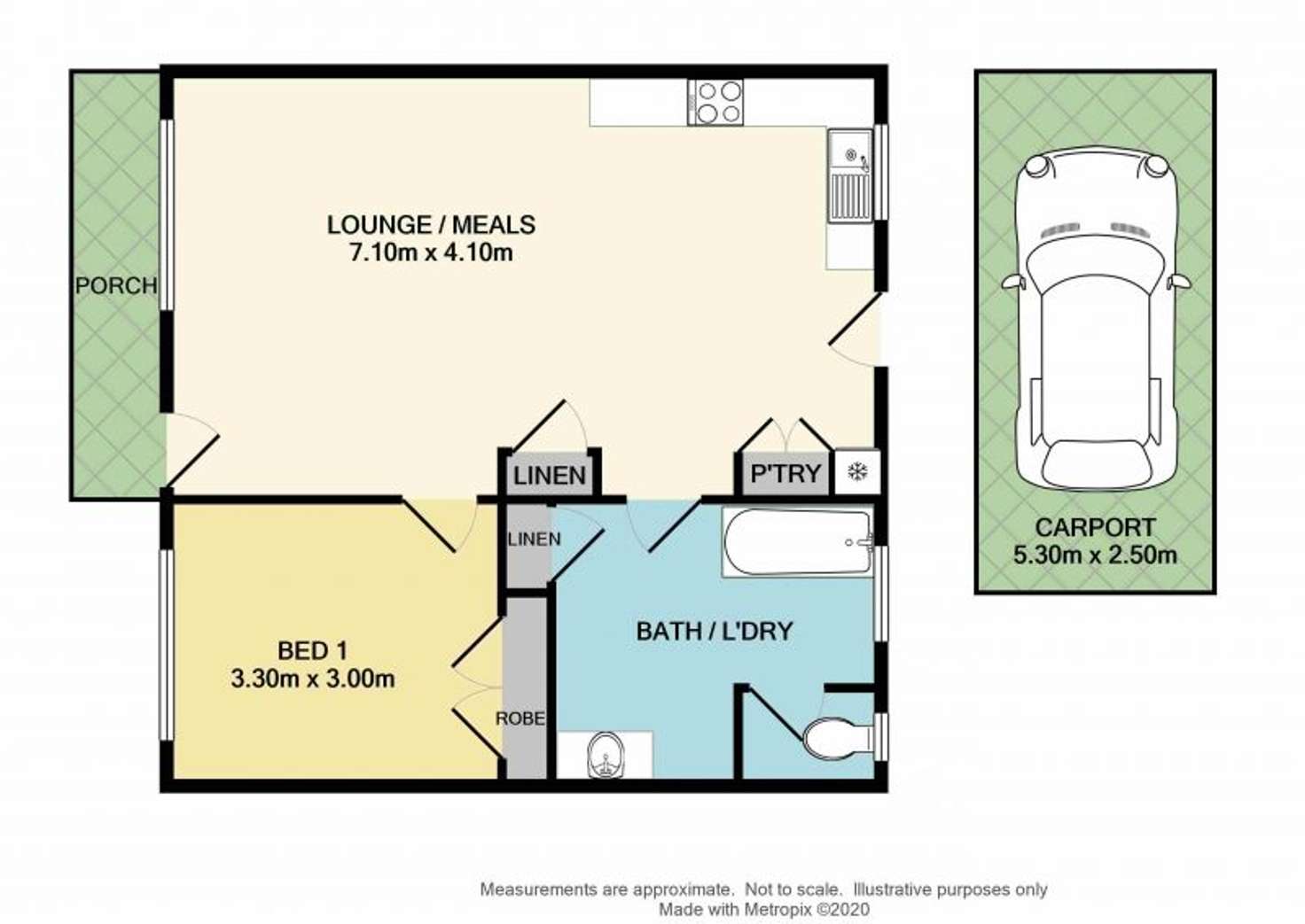 Floorplan of Homely unit listing, 2/672 David Street, Albury NSW 2640