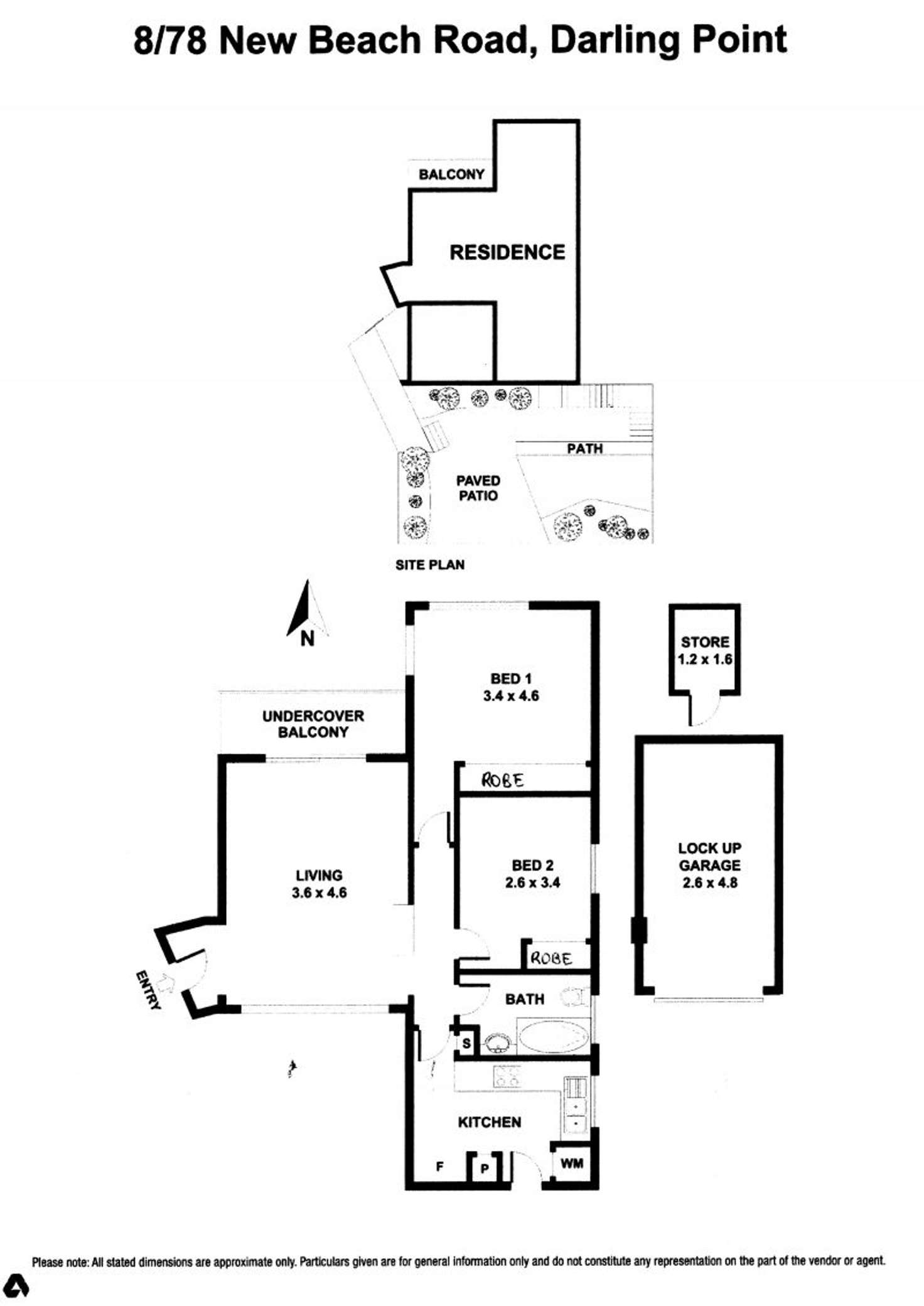 Floorplan of Homely apartment listing, 8/78 New Beach Road, Darling Point NSW 2027