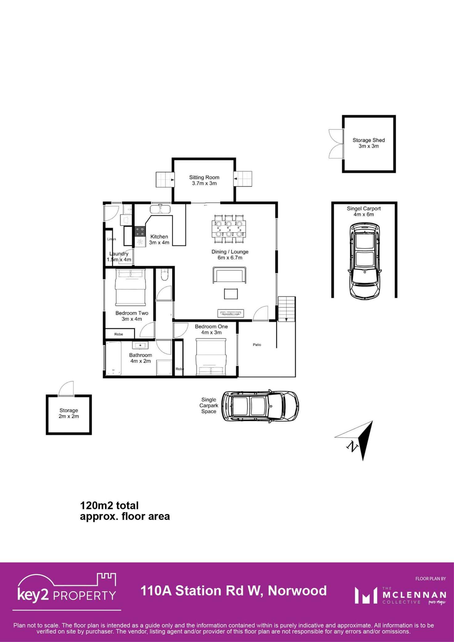 Floorplan of Homely unit listing, 110a Station Road, Norwood TAS 7250