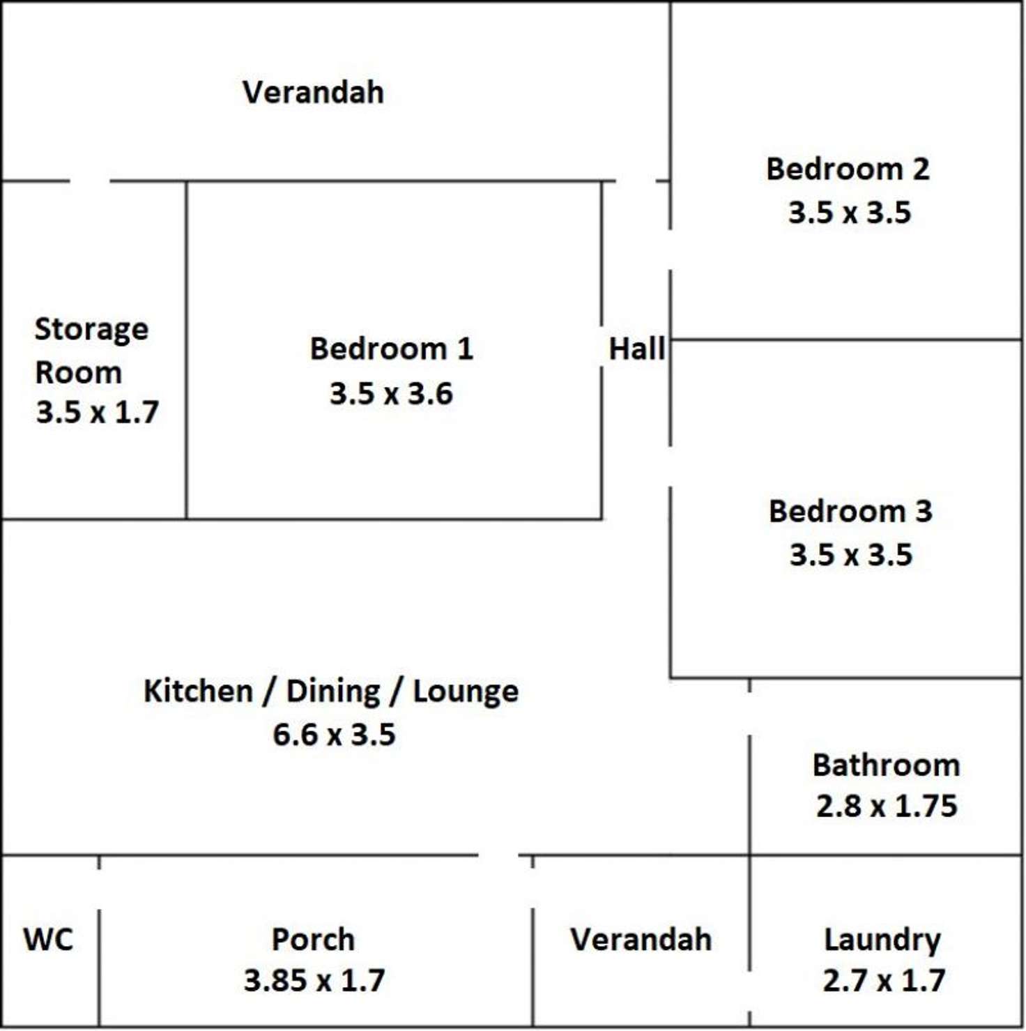 Floorplan of Homely house listing, 14 Legge Street, Fingal TAS 7214