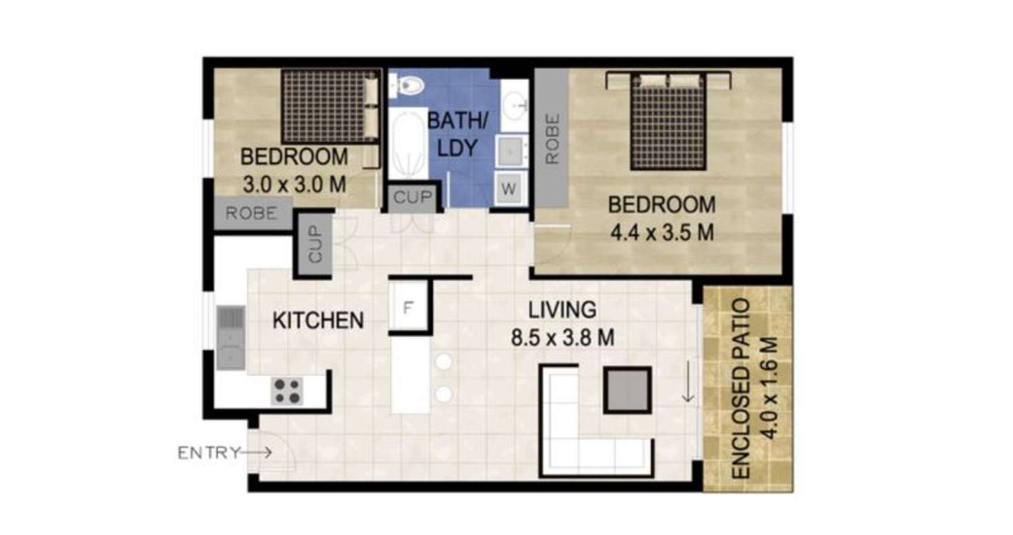 Floorplan of Homely unit listing, 10/20-24 Barbet Place, Burleigh Waters QLD 4220