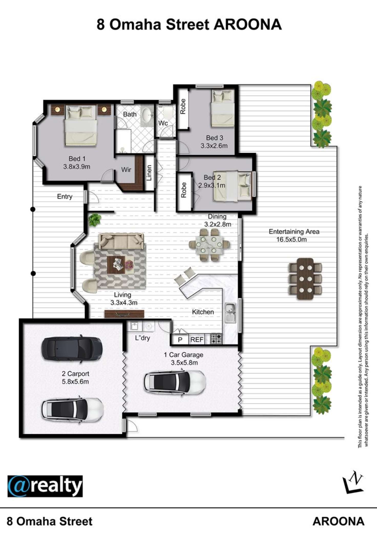 Floorplan of Homely house listing, 8 Omaha Street, Aroona QLD 4551