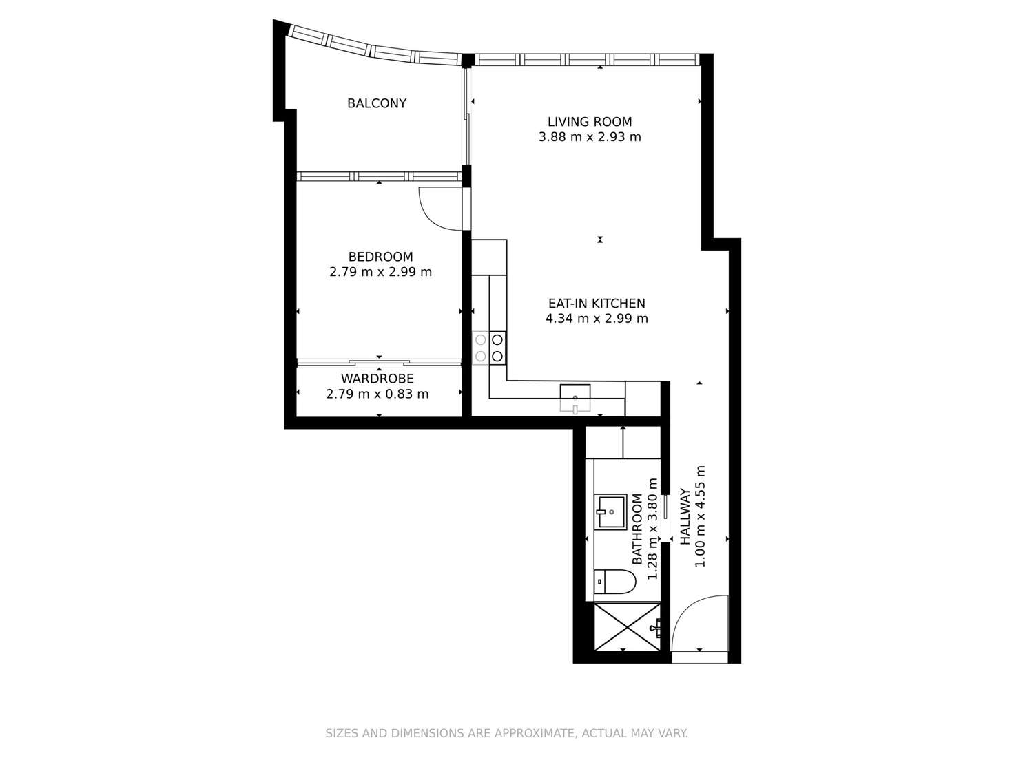 Floorplan of Homely apartment listing, 1505R/15 Everage Street, Moonee Ponds VIC 3039