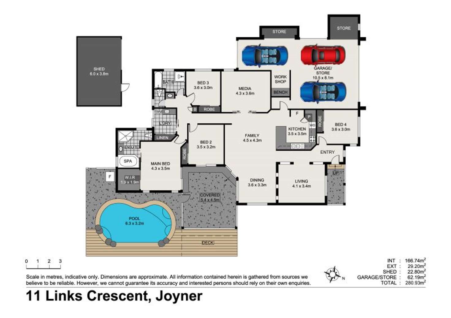 Floorplan of Homely house listing, 11 Links Crescent, Joyner QLD 4500