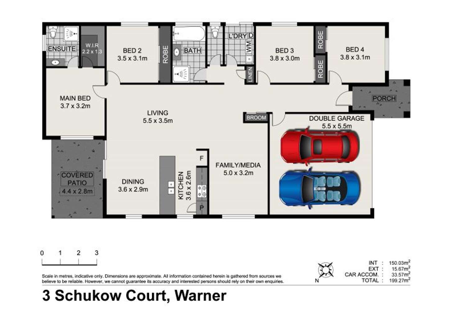 Floorplan of Homely house listing, 3 Schukow Court, Warner QLD 4500