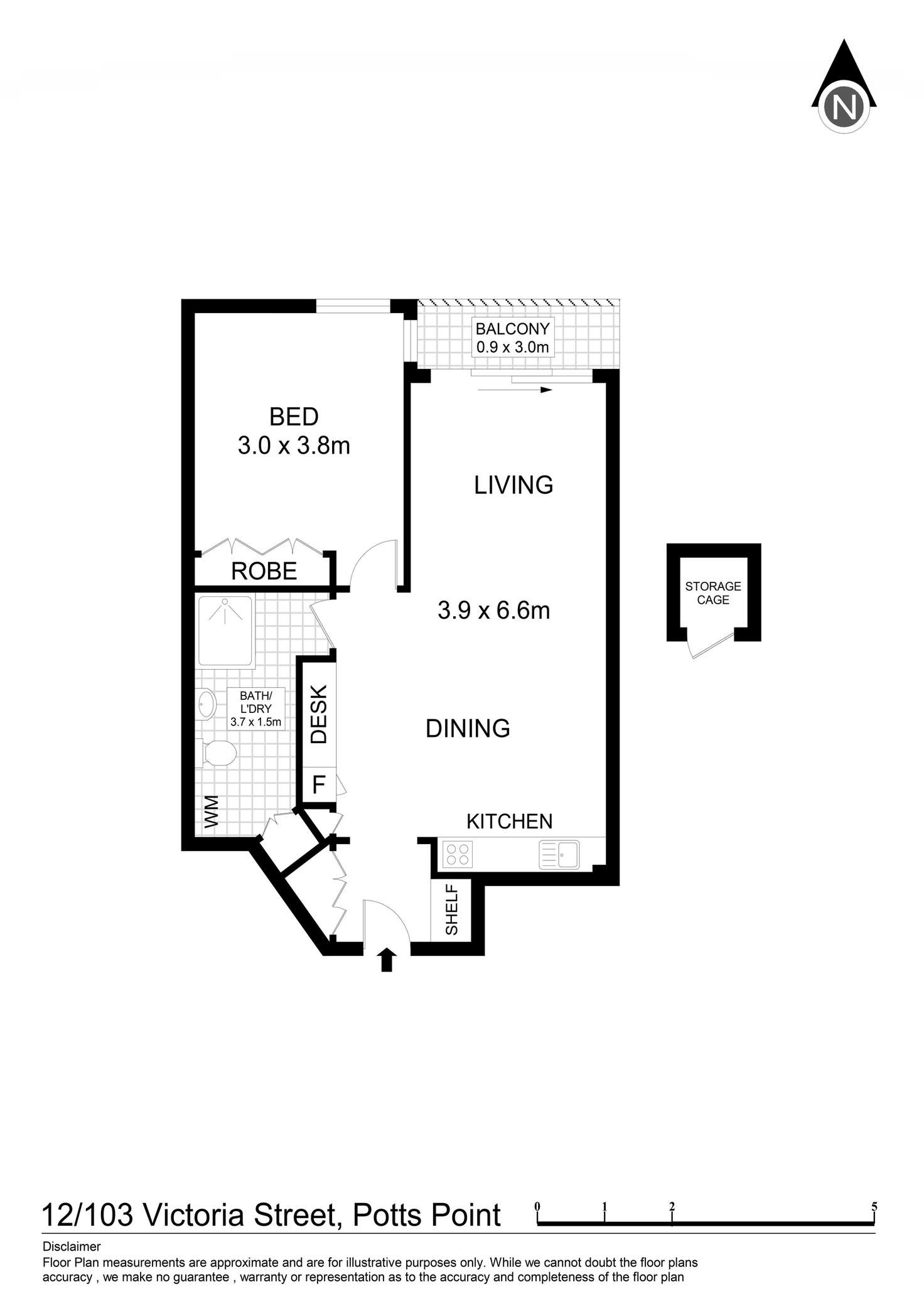 Floorplan of Homely apartment listing, 12/103 Victoria Street, Potts Point NSW 2011