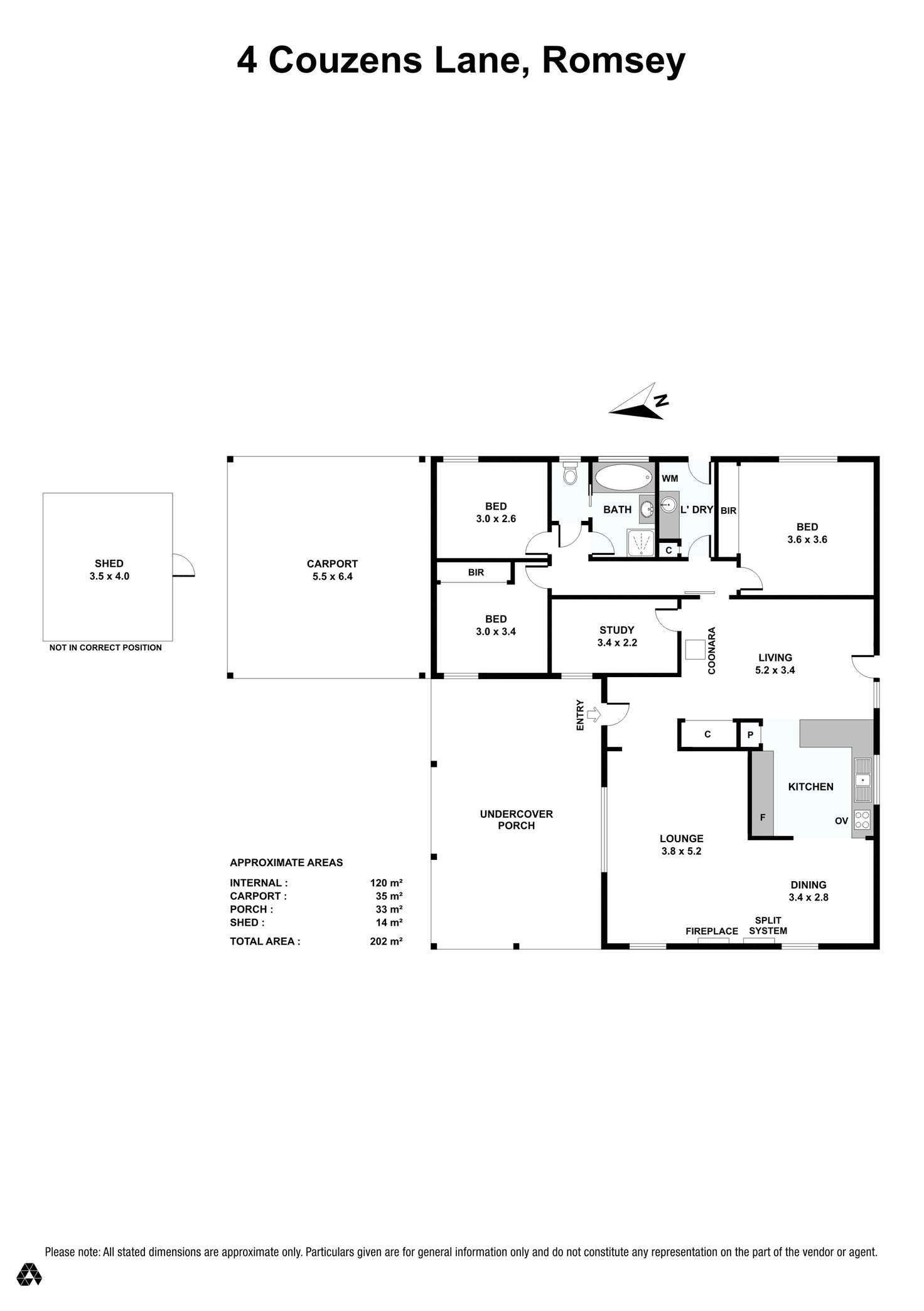 Floorplan of Homely house listing, 4 Couzens Lane, Romsey VIC 3434