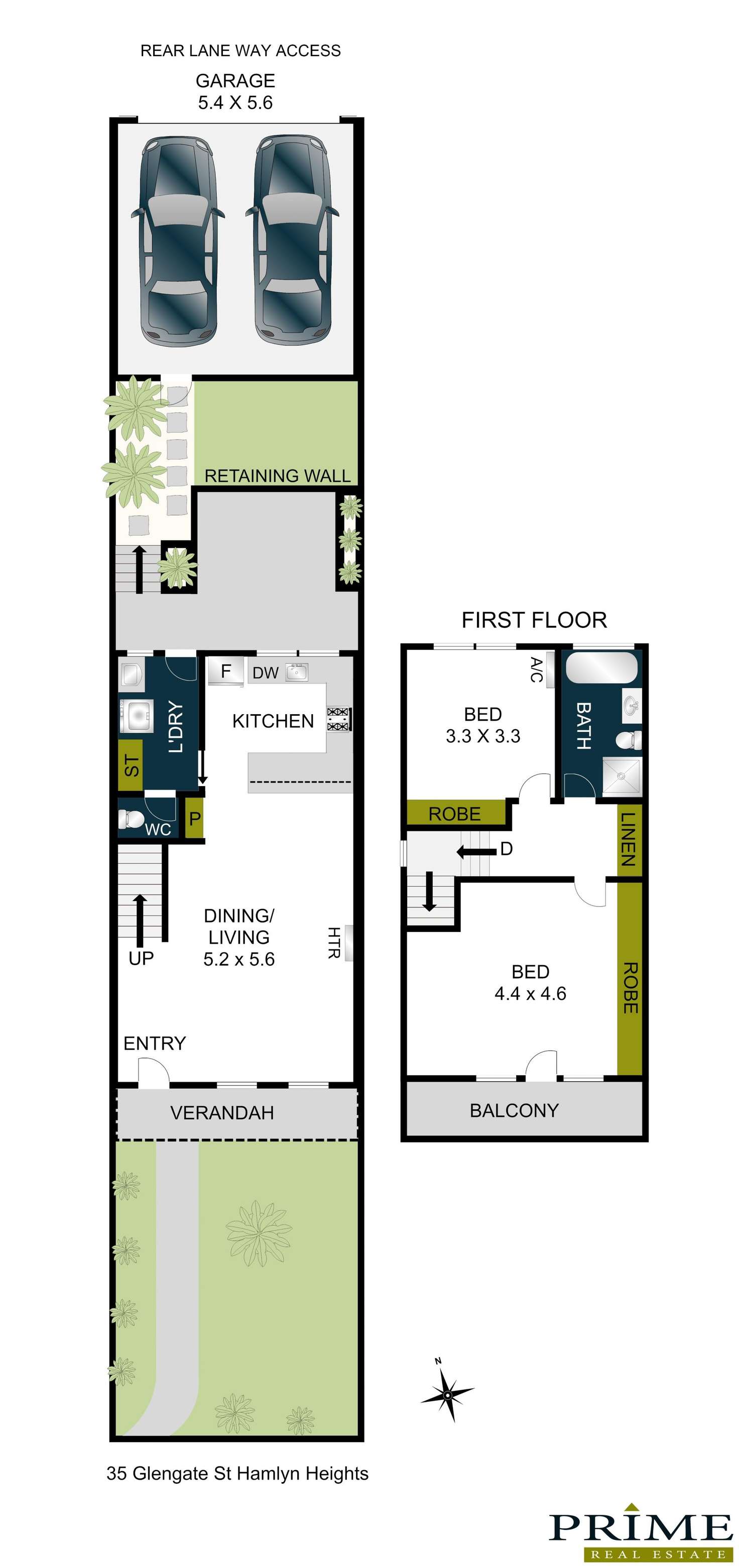 Floorplan of Homely townhouse listing, 35 Glengate Street, Hamlyn Heights VIC 3215