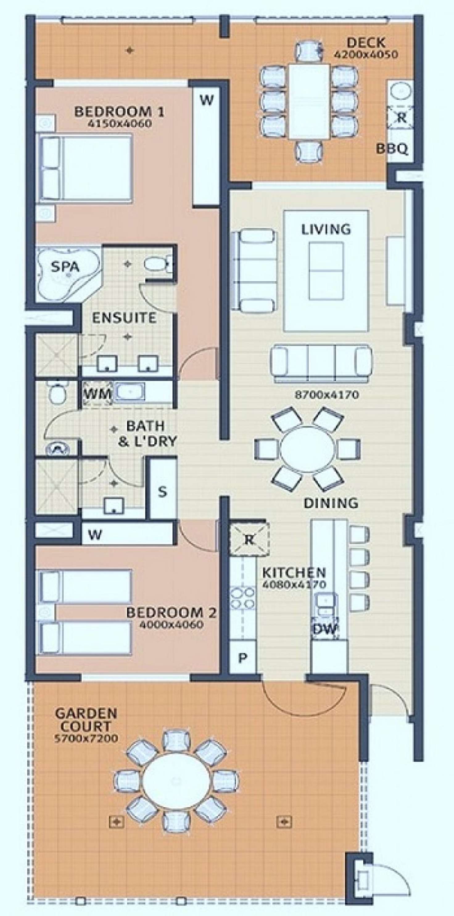 Floorplan of Homely apartment listing, 2/Deep Blue 1 Beach Walk, Tangalooma QLD 4025