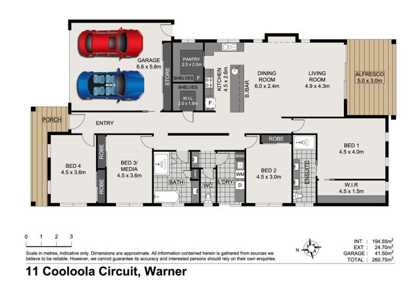 Floorplan of Homely house listing, 11 Cooloola Circuit, Warner QLD 4500