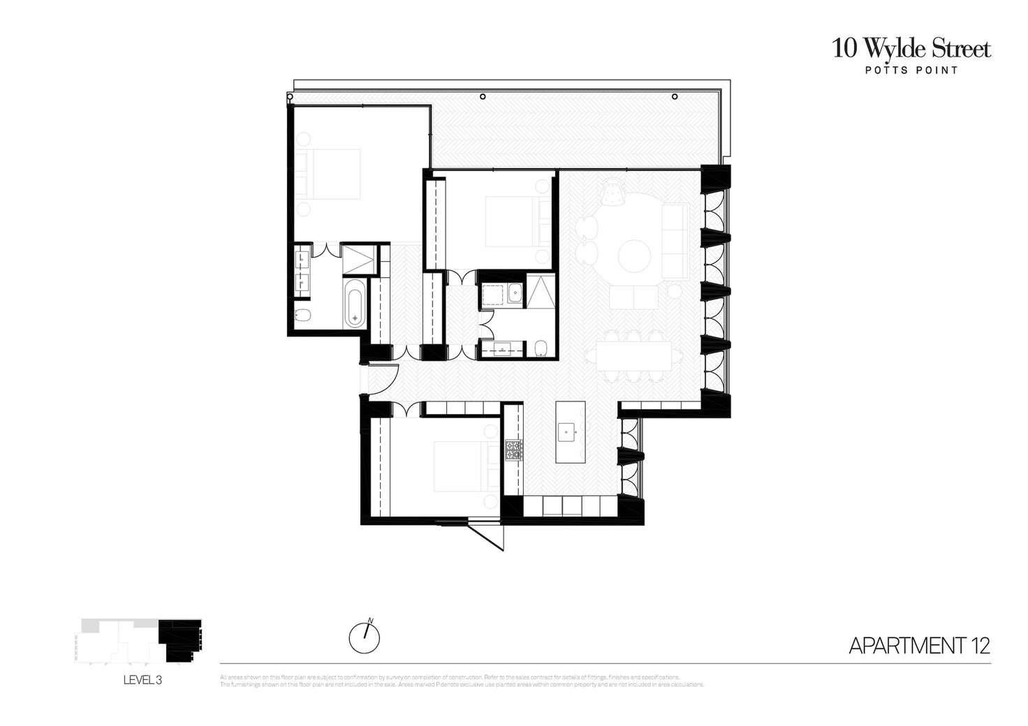 Floorplan of Homely apartment listing, 12/10 Wylde Street, Potts Point NSW 2011