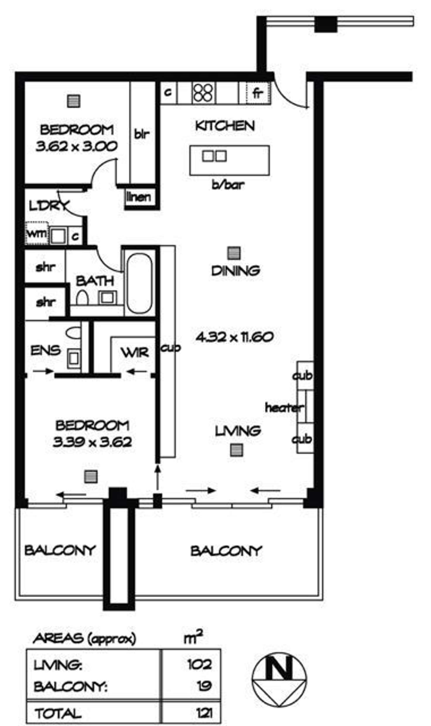 Floorplan of Homely apartment listing, 67/220 Greenhill Road, Eastwood SA 5063