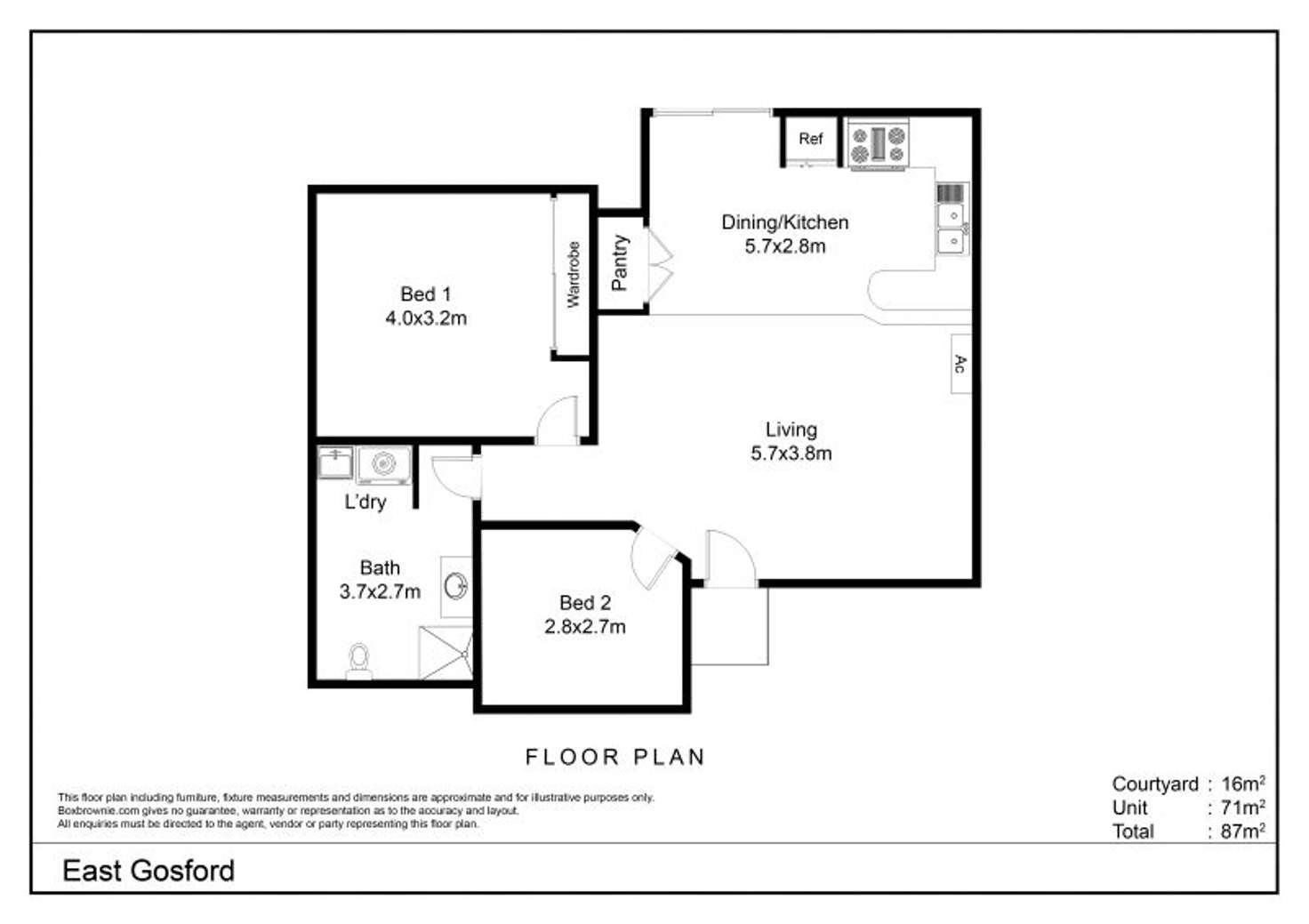 Floorplan of Homely villa listing, 1/28 Victoria Street, East Gosford NSW 2250