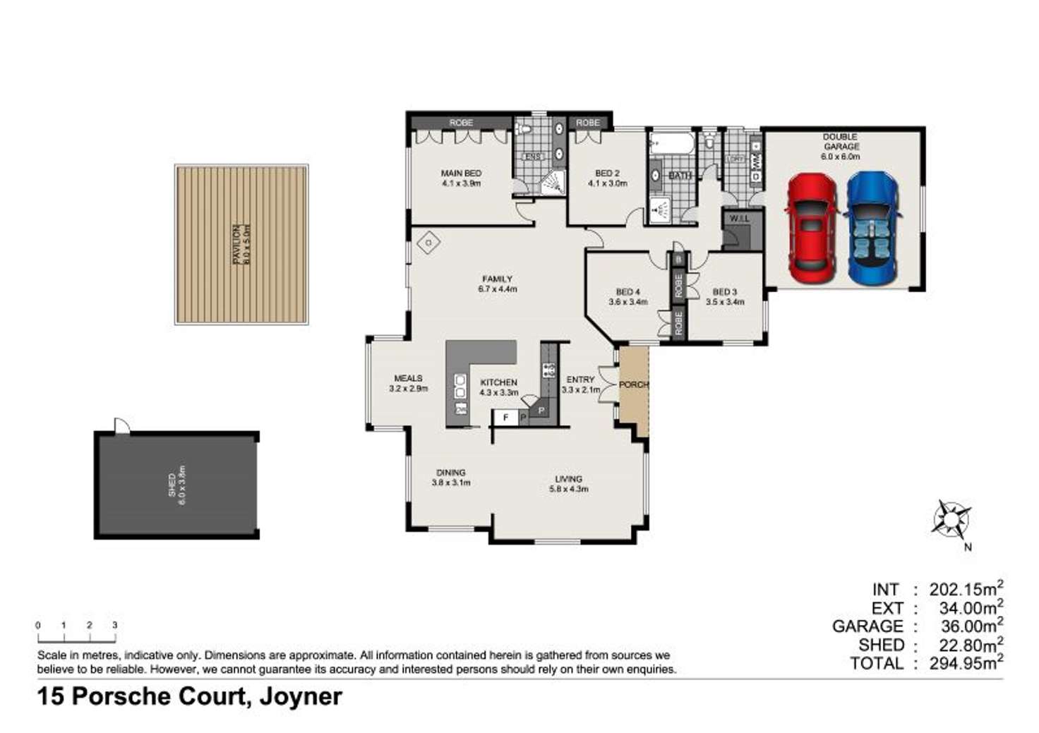 Floorplan of Homely house listing, 15 Porsche Court, Joyner QLD 4500