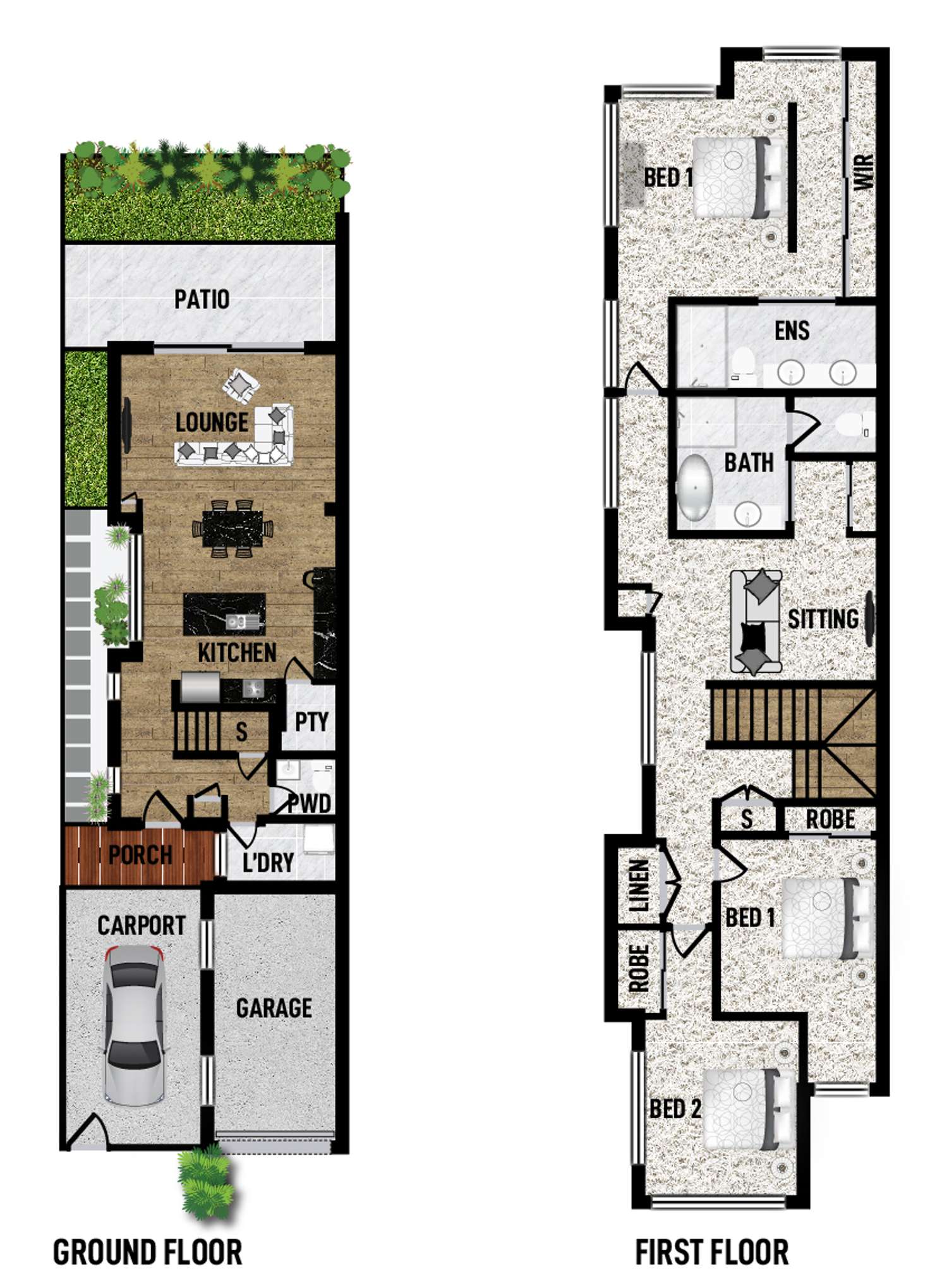 Floorplan of Homely townhouse listing, 1/2248 Gold Coast Highway, Mermaid Beach QLD 4218