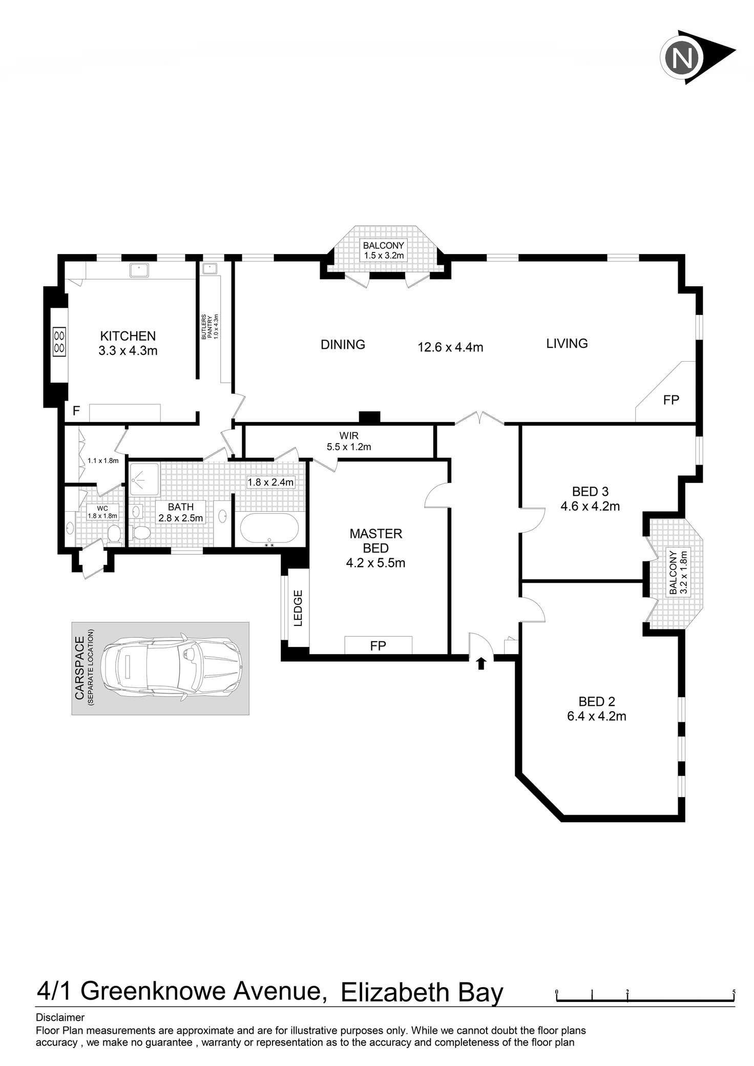 Floorplan of Homely apartment listing, 4/1 Greenknowe Avenue, Potts Point NSW 2011