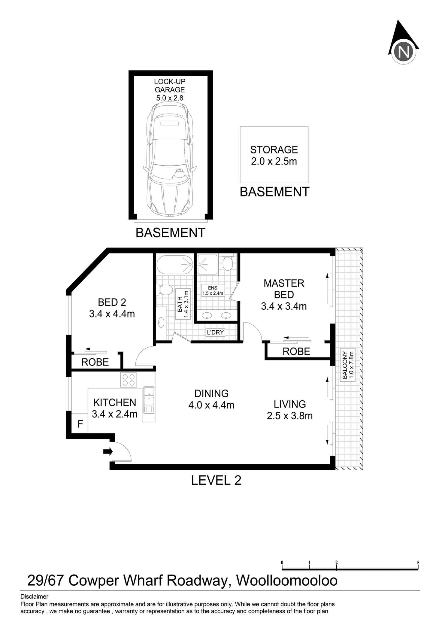 Floorplan of Homely apartment listing, 29/67 Cowper Wharf Road, Woolloomooloo NSW 2011