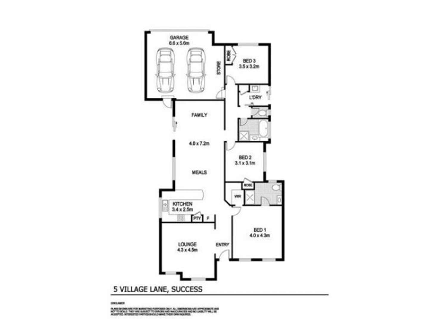 Floorplan of Homely house listing, 5 Village Lane, Success WA 6164