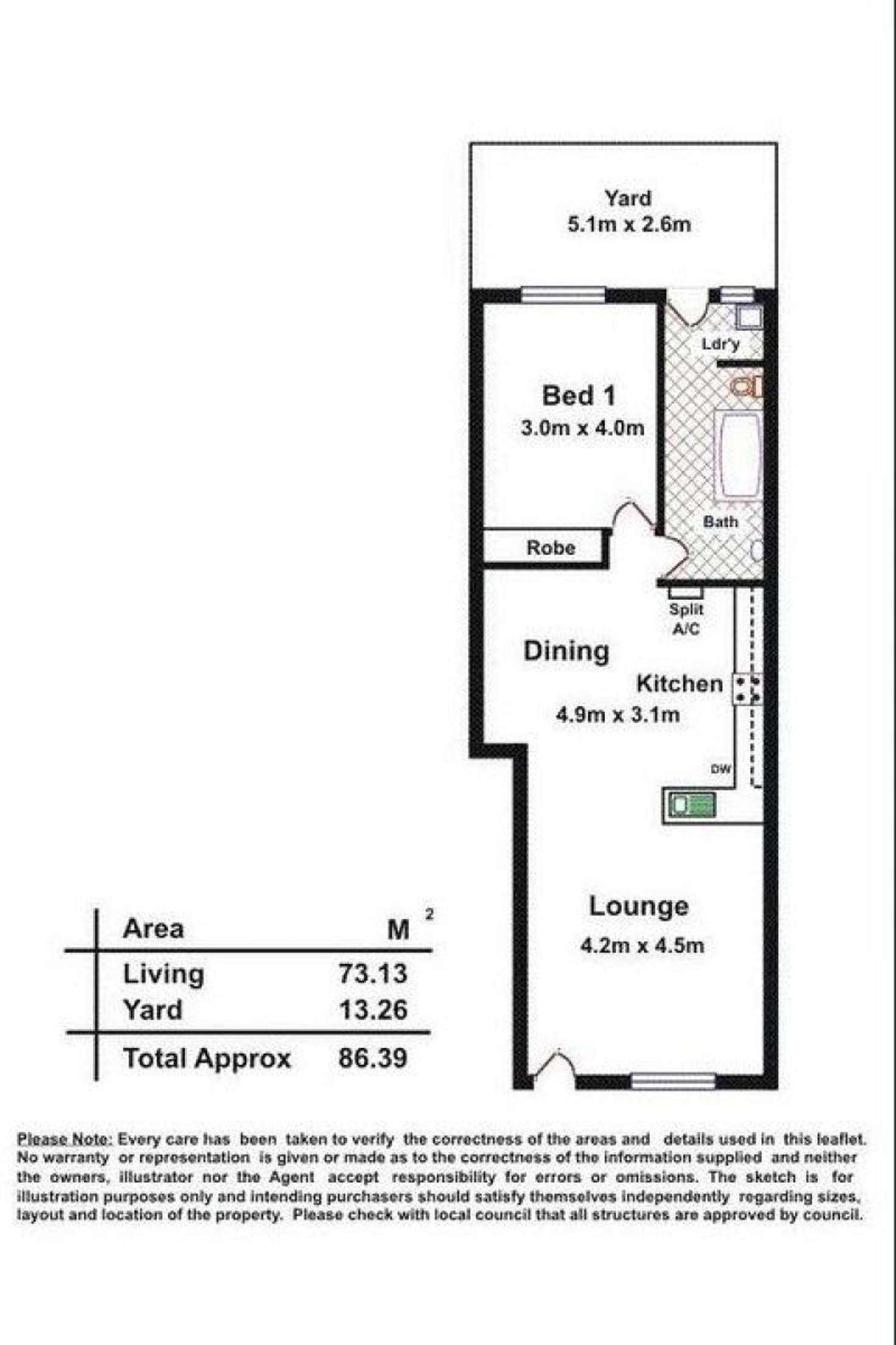 Floorplan of Homely unit listing, 11 Winifred Street, Adelaide SA 5000