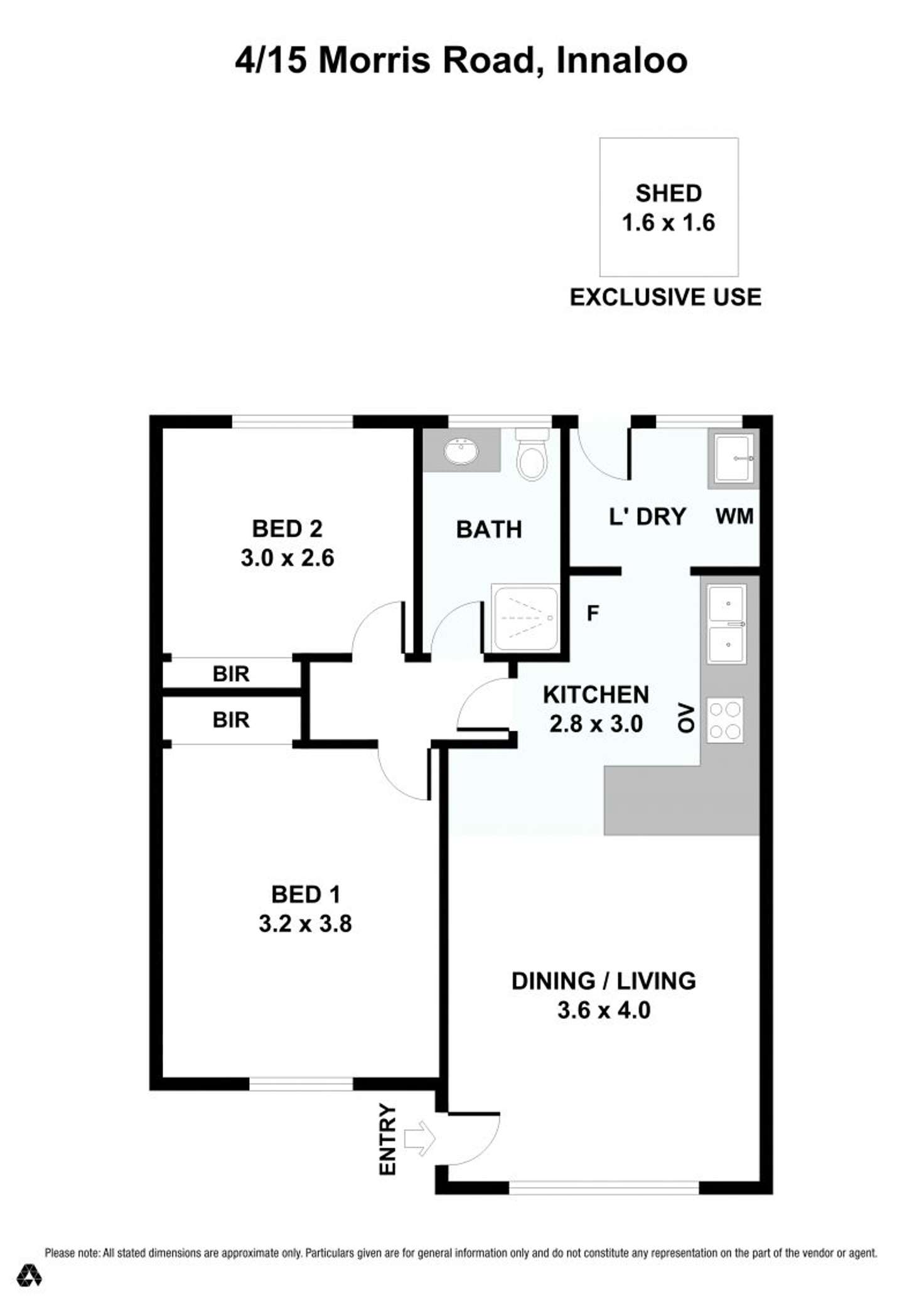 Floorplan of Homely unit listing, 4/15 Morris Road, Innaloo WA 6018