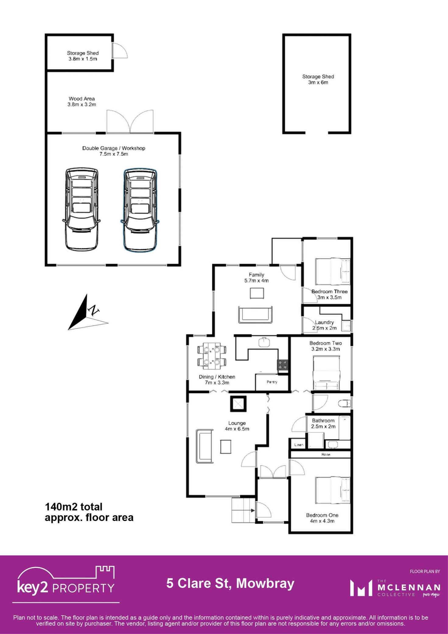 Floorplan of Homely house listing, 5 Clare Street, Mowbray TAS 7248