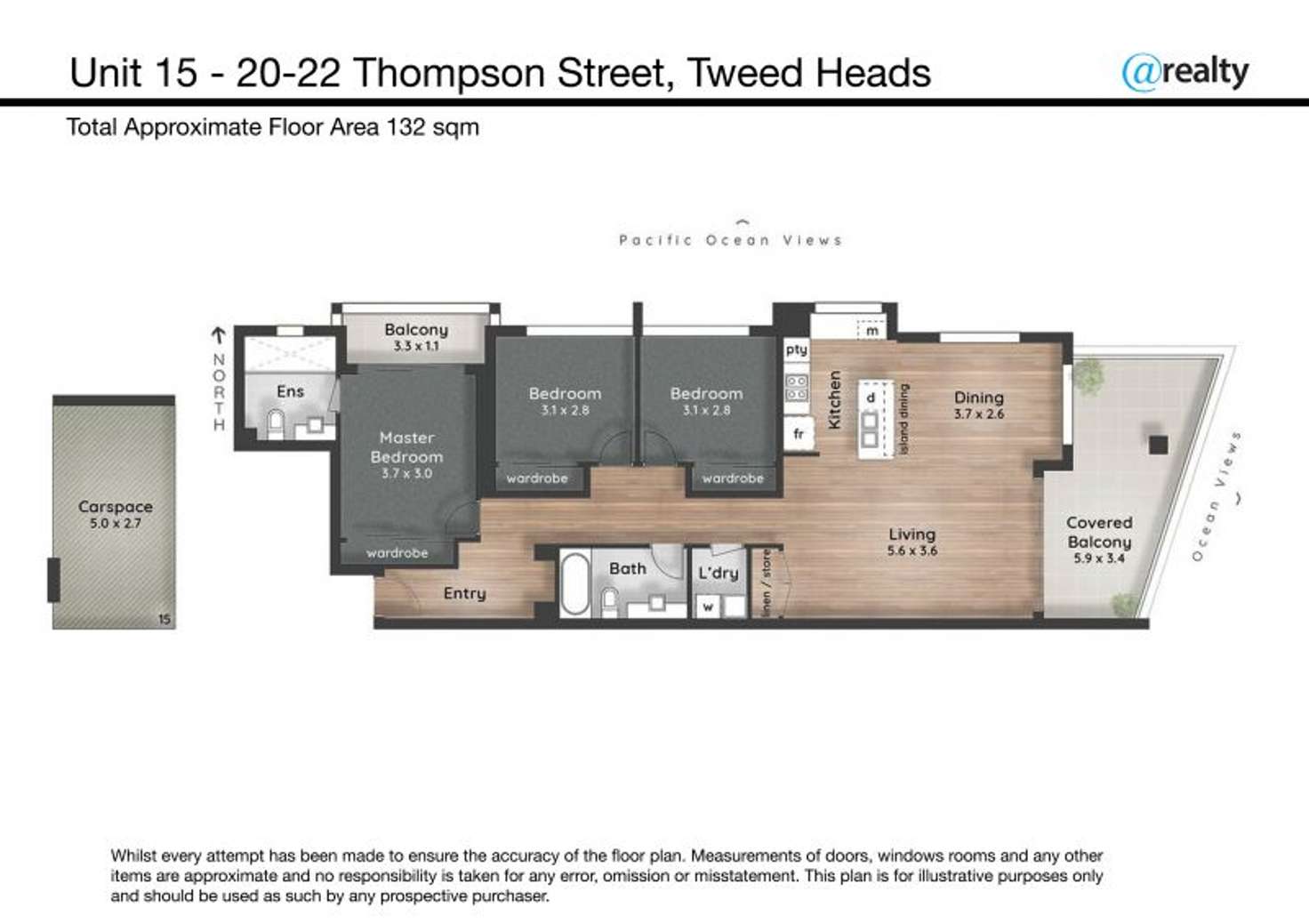 Floorplan of Homely unit listing, 15/20 Thomson Street, Tweed Heads NSW 2485
