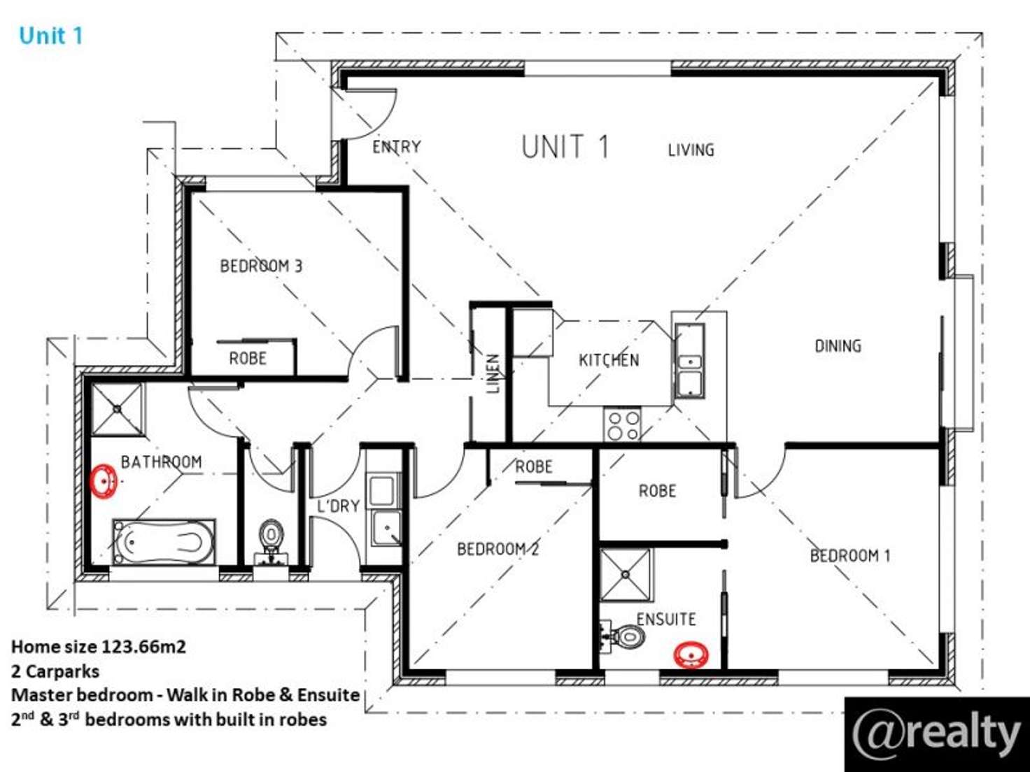 Floorplan of Homely house listing, 1/43 Sandpiper Drive, Midway Point TAS 7171