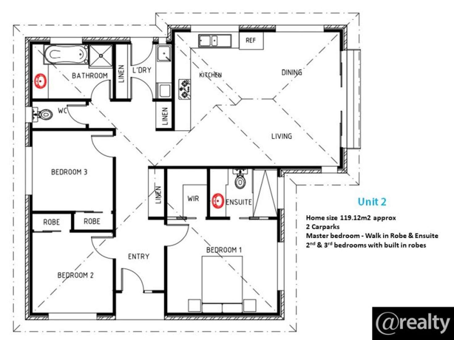 Floorplan of Homely house listing, 2/43 Sandpiper Drive, Midway Point TAS 7171