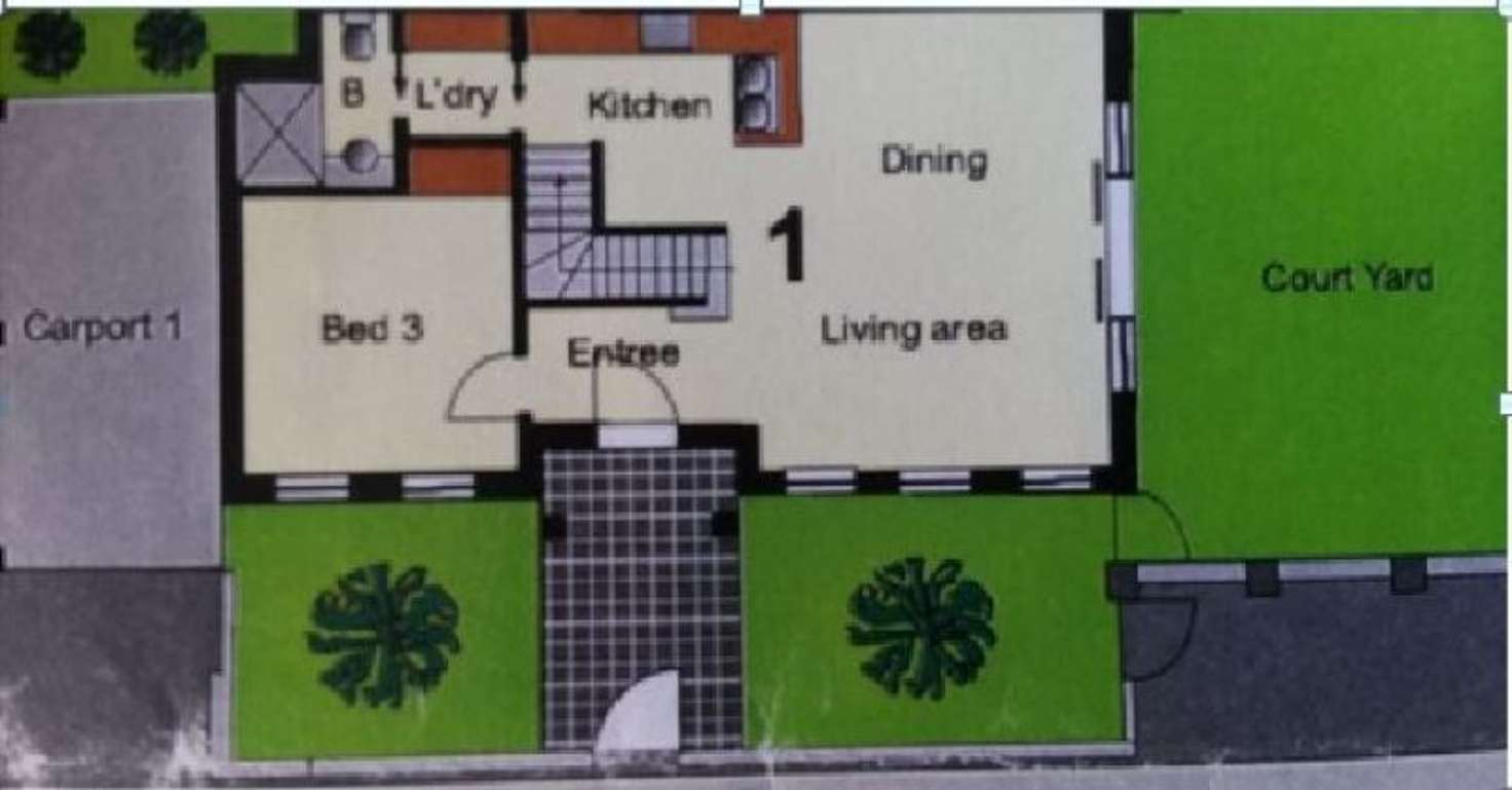 Floorplan of Homely townhouse listing, 1/21-25 George street, Brunswick VIC 3056