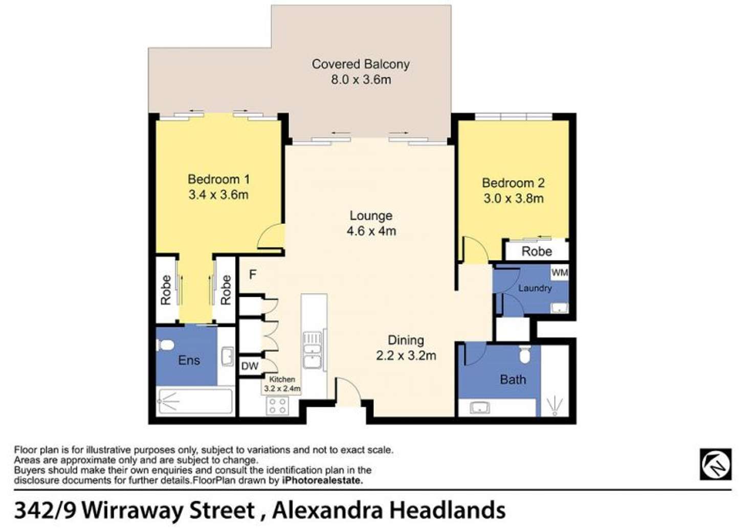 Floorplan of Homely unit listing, 342/19A Wirraway Street, Alexandra Headland QLD 4572
