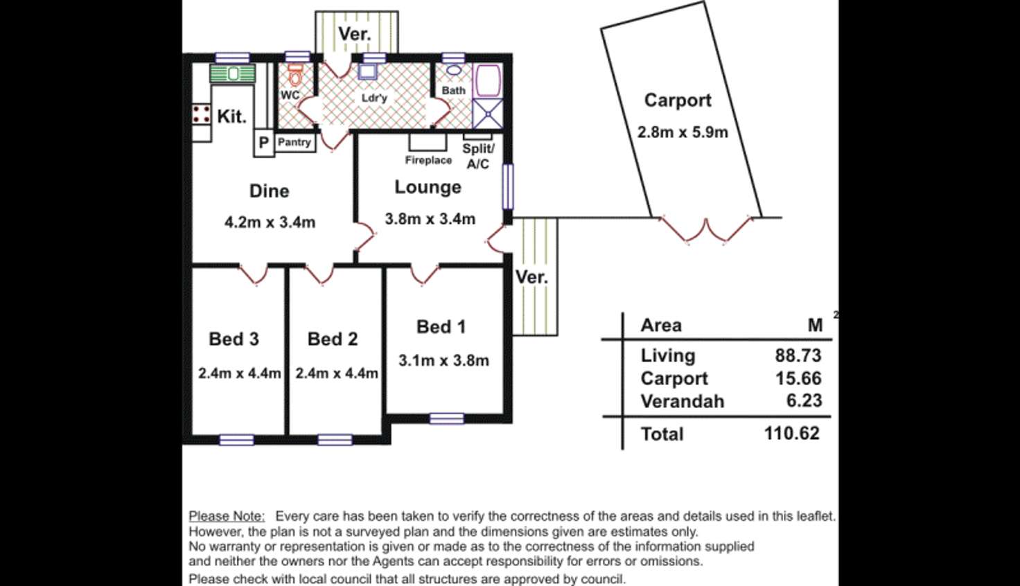 Floorplan of Homely other listing, 2 Romsey Court, Salisbury North SA 5108