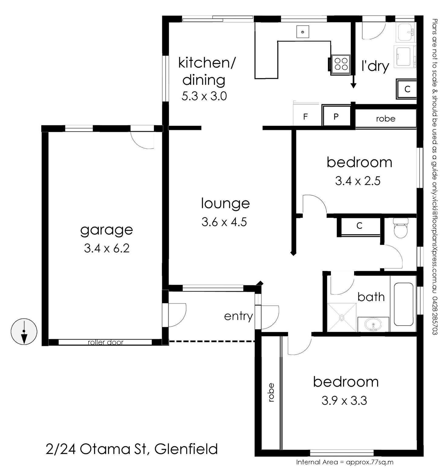 Floorplan of Homely unit listing, 2/24 Otama Street, Glenfield Park NSW 2650