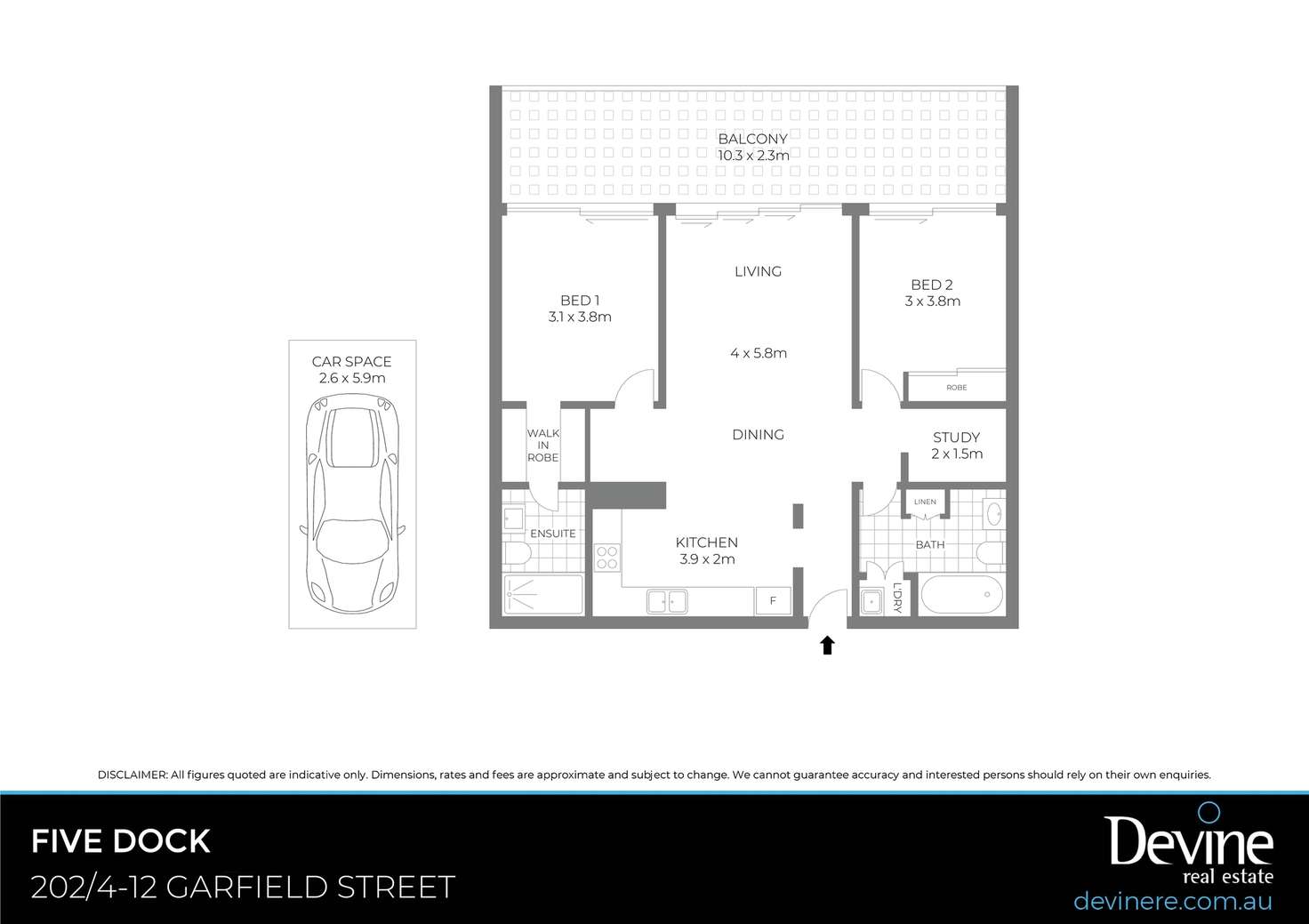 Floorplan of Homely apartment listing, 202/4-12 Garfield Street, Five Dock NSW 2046