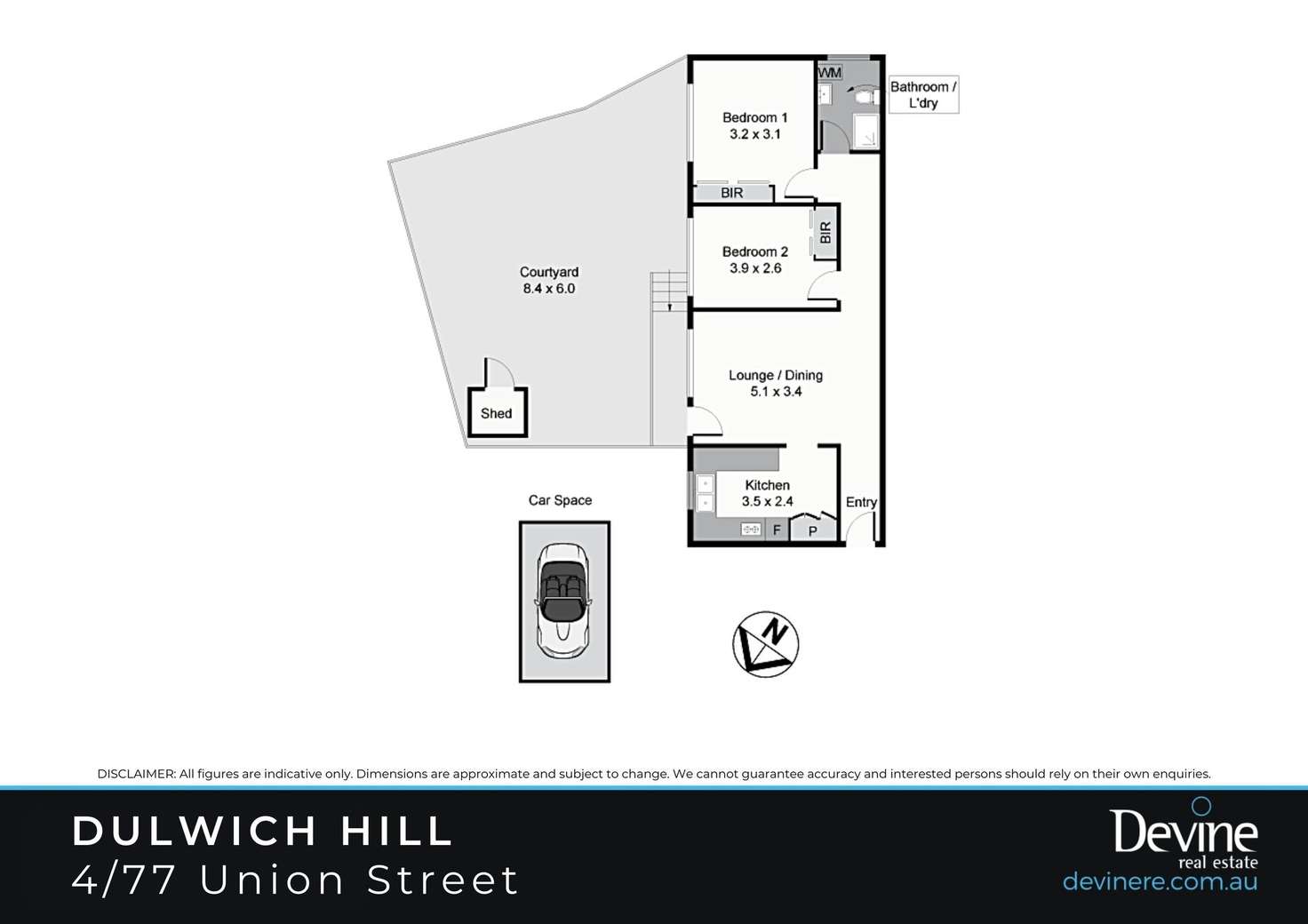 Floorplan of Homely apartment listing, 4/77 Union Street, Dulwich Hill NSW 2203