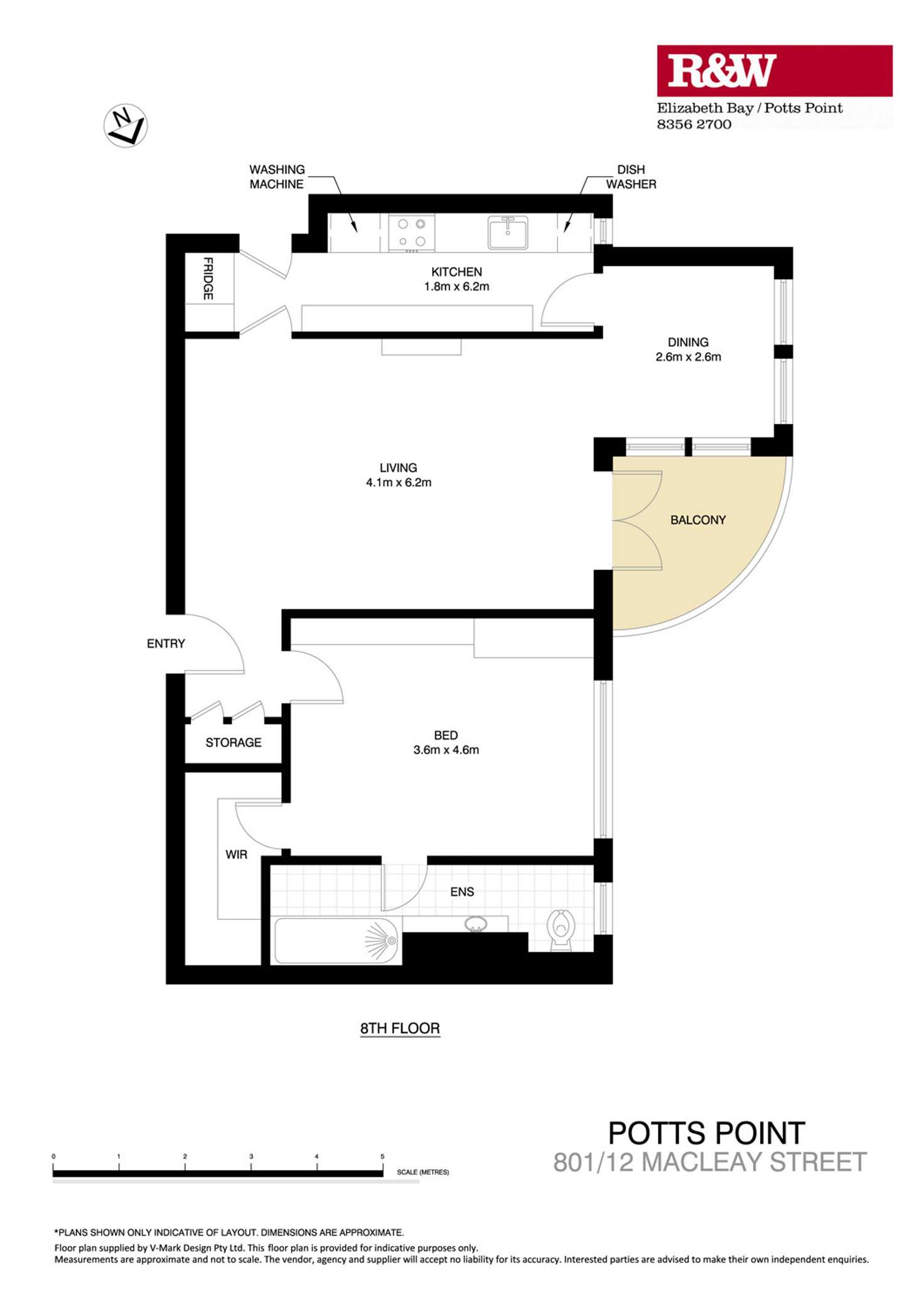 Floorplan of Homely apartment listing, 801/12 Macleay Street, Potts Point NSW 2011
