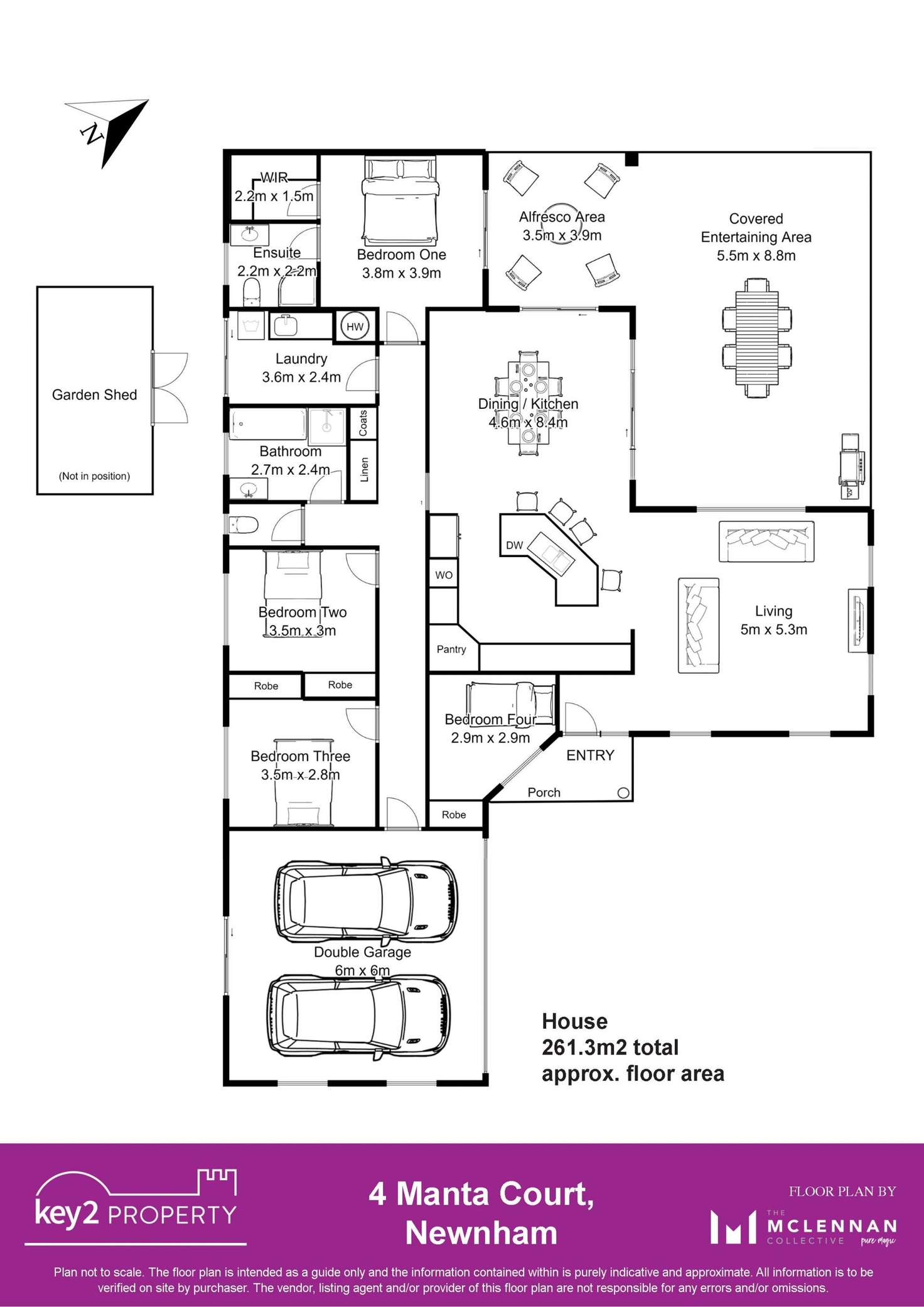 Floorplan of Homely house listing, 4 Manta Court, Newnham TAS 7248