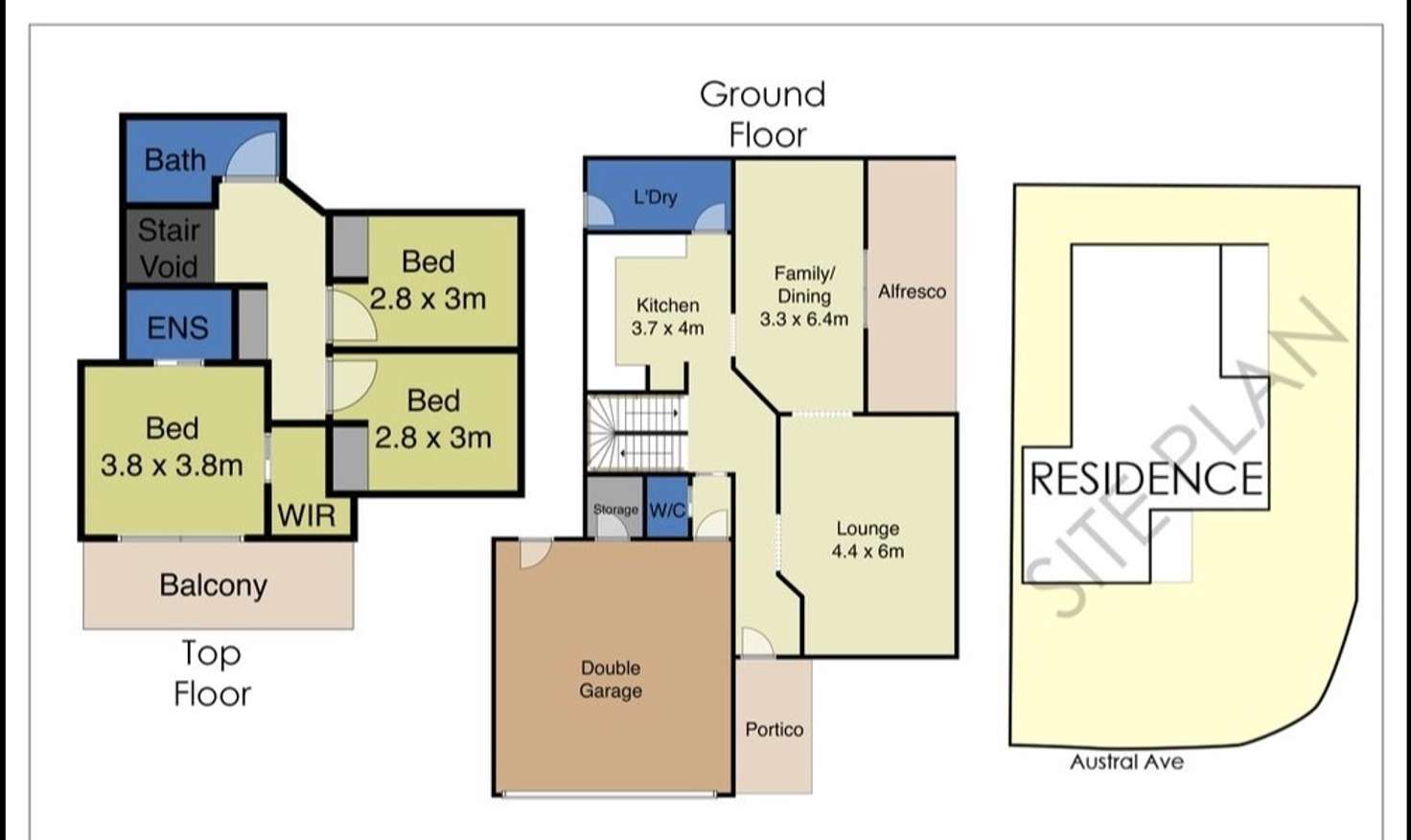 Floorplan of Homely semiDetached listing, 52 Austral Street, Nelson Bay NSW 2315