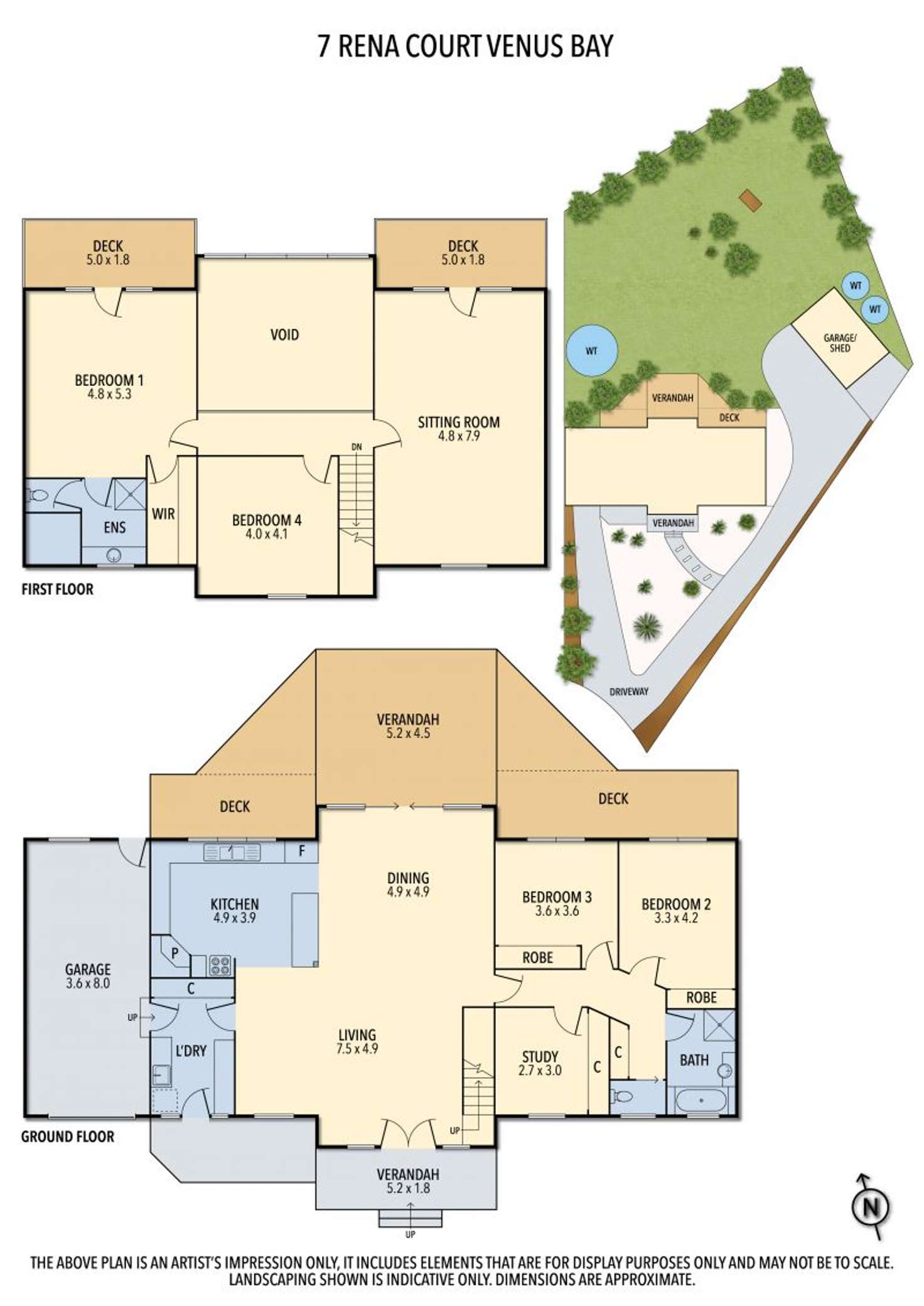 Floorplan of Homely house listing, 7 Rena Court, Venus Bay VIC 3956